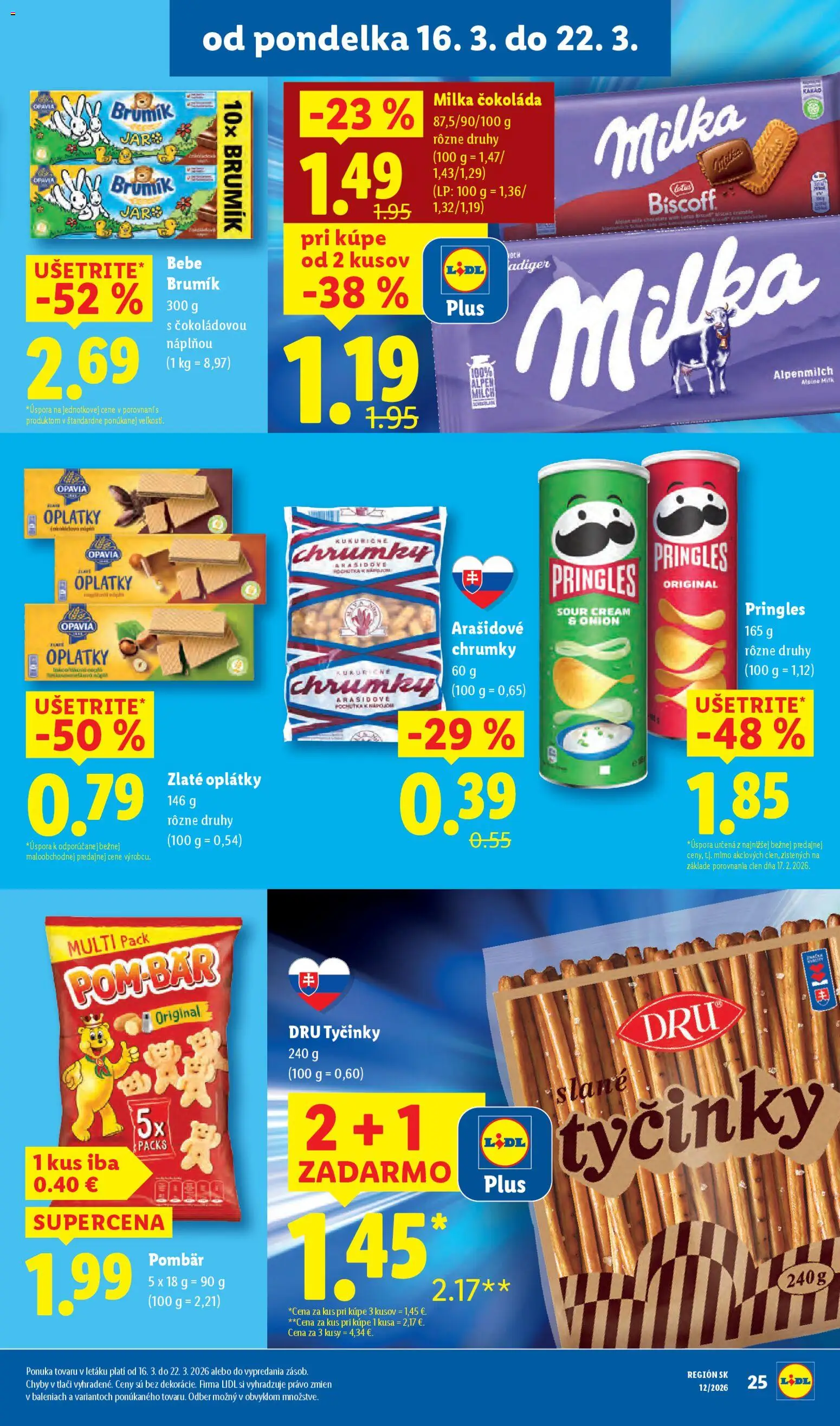 Nové Lidl akcie – leták je platný od 16.03.2026 | Strana: 31 | Produkty: Pringles, Milka, Mak, Kakao
