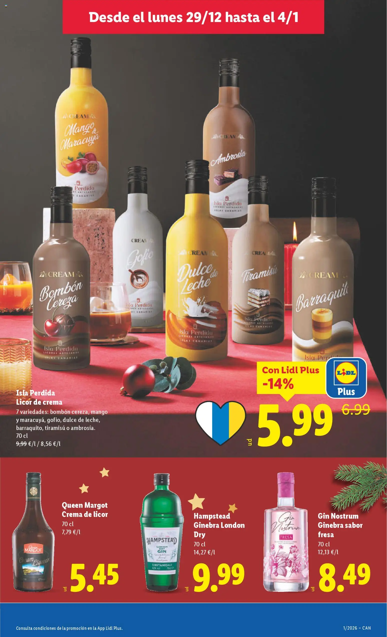 Lidl - Canarias │ válido desde el 29.12.2025 | Página: 19 | Productos: Licor, Leche, Crema, Ρούτερ