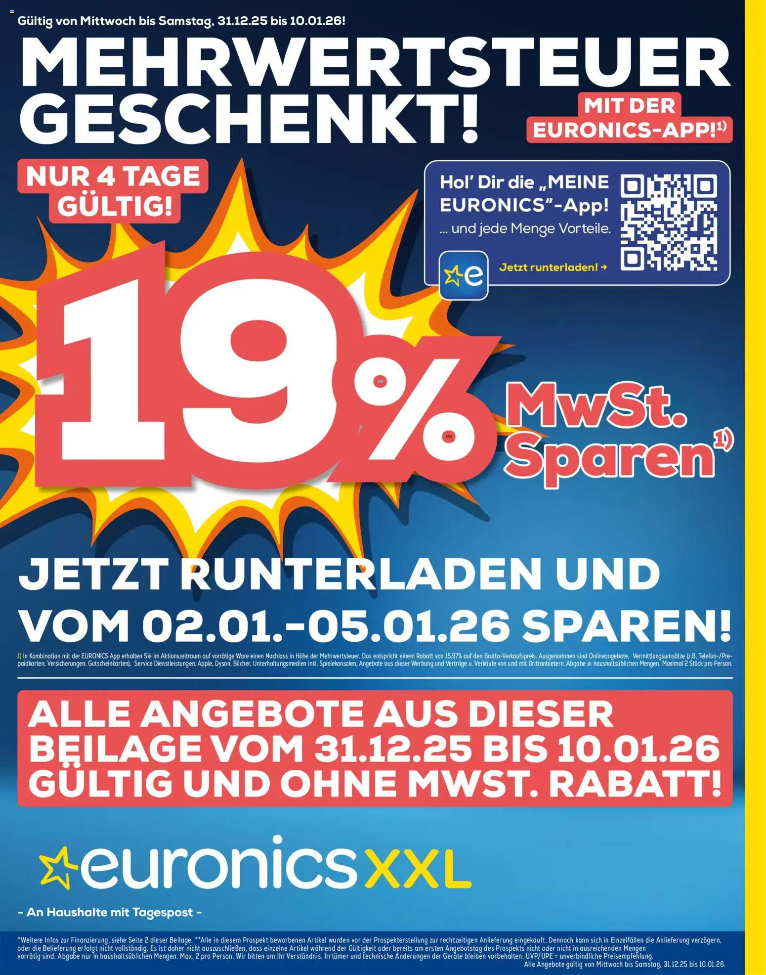 Euronics Prospekt 	 – gültig ab 31.12.2025 | Seite: 1