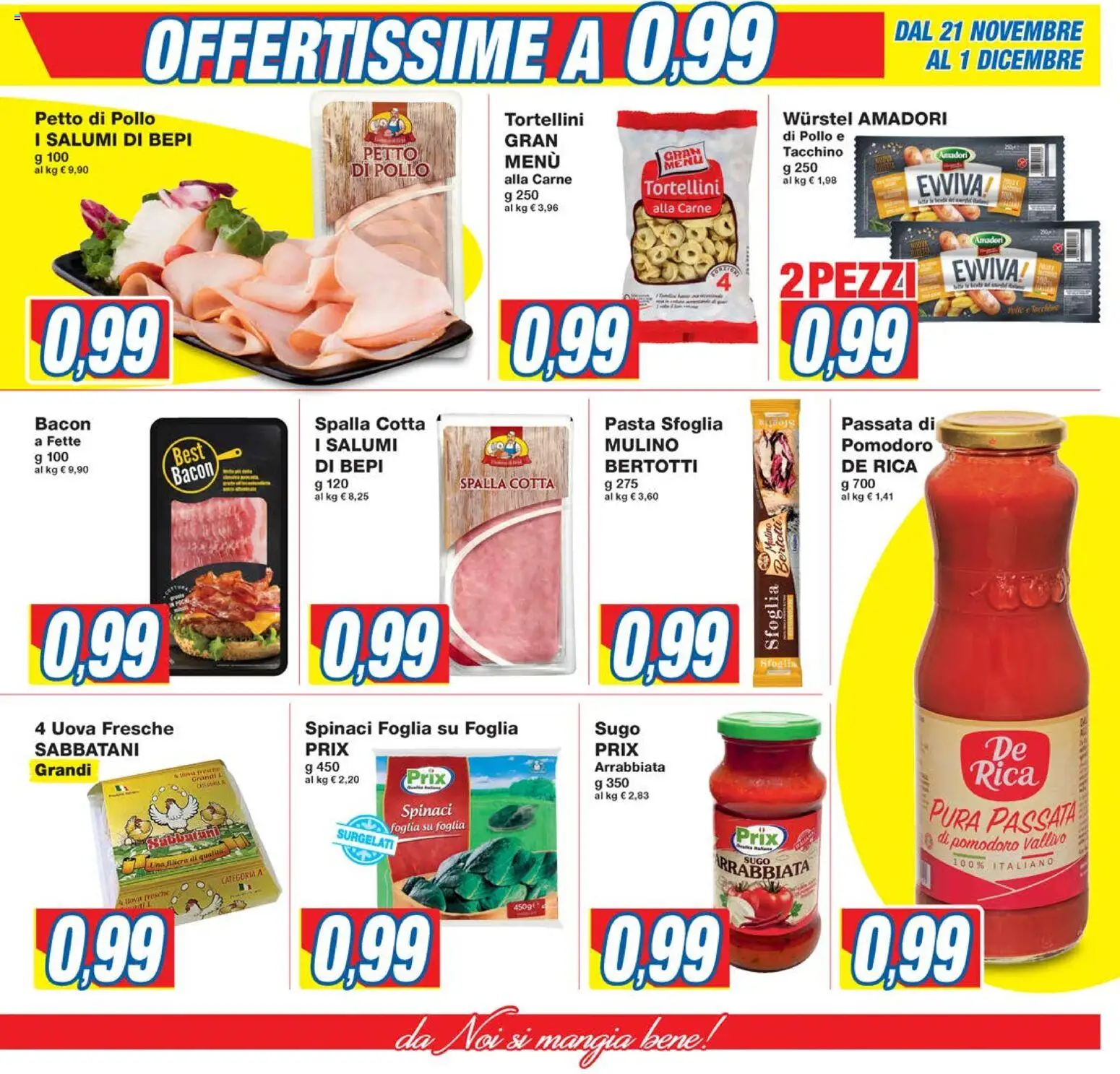 Volantino Prix del 21.11.2025 | Pagina: 3 | Prodotti: Petto di Pollo, Pollo, Pasta sfoglia, Pomodoro