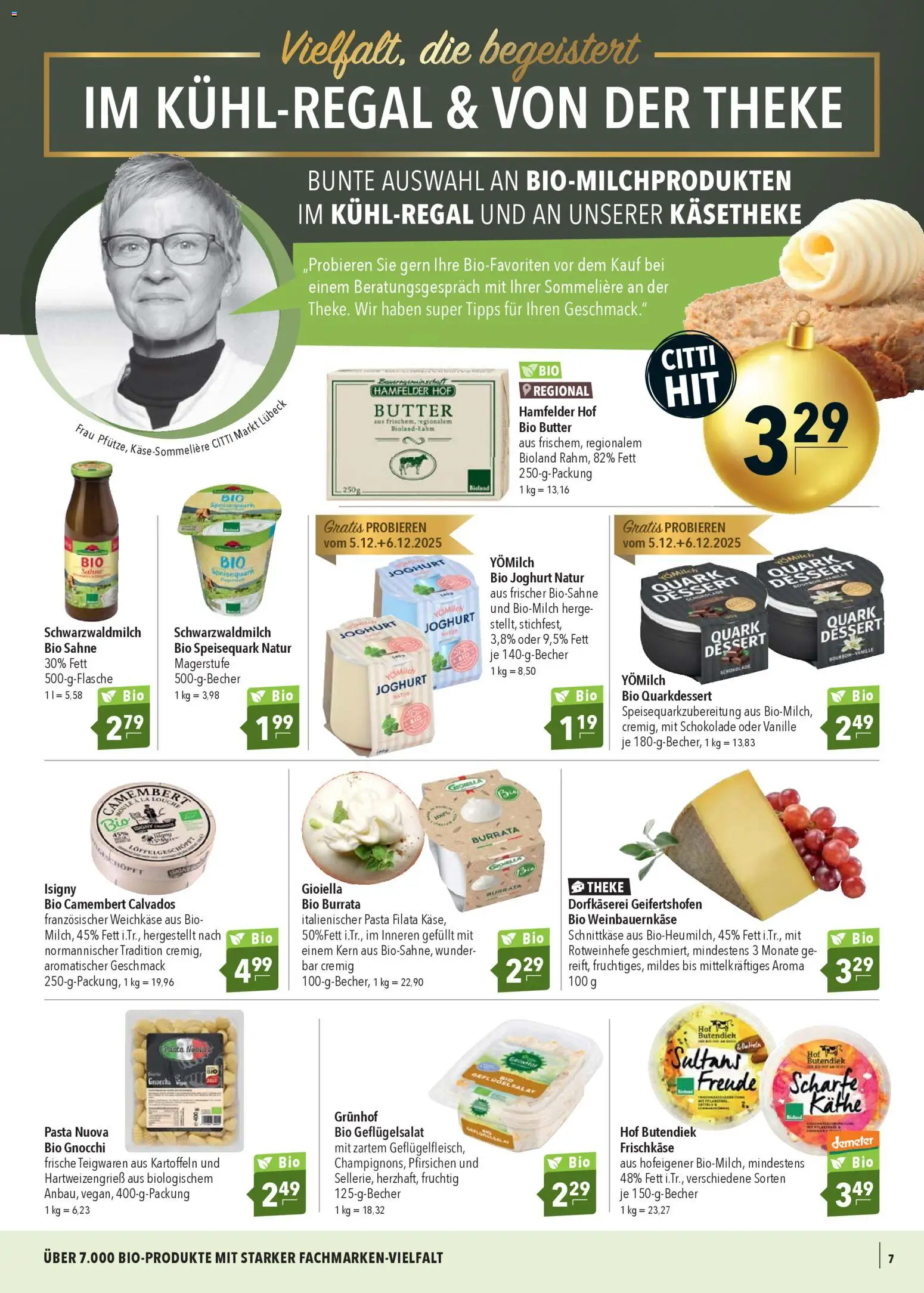 CITTI Markt Bio logisch! – gültig ab 03.12.2025 | Seite: 7 | Produkte: Theke, Schokolade, Burrata, Kartoffeln