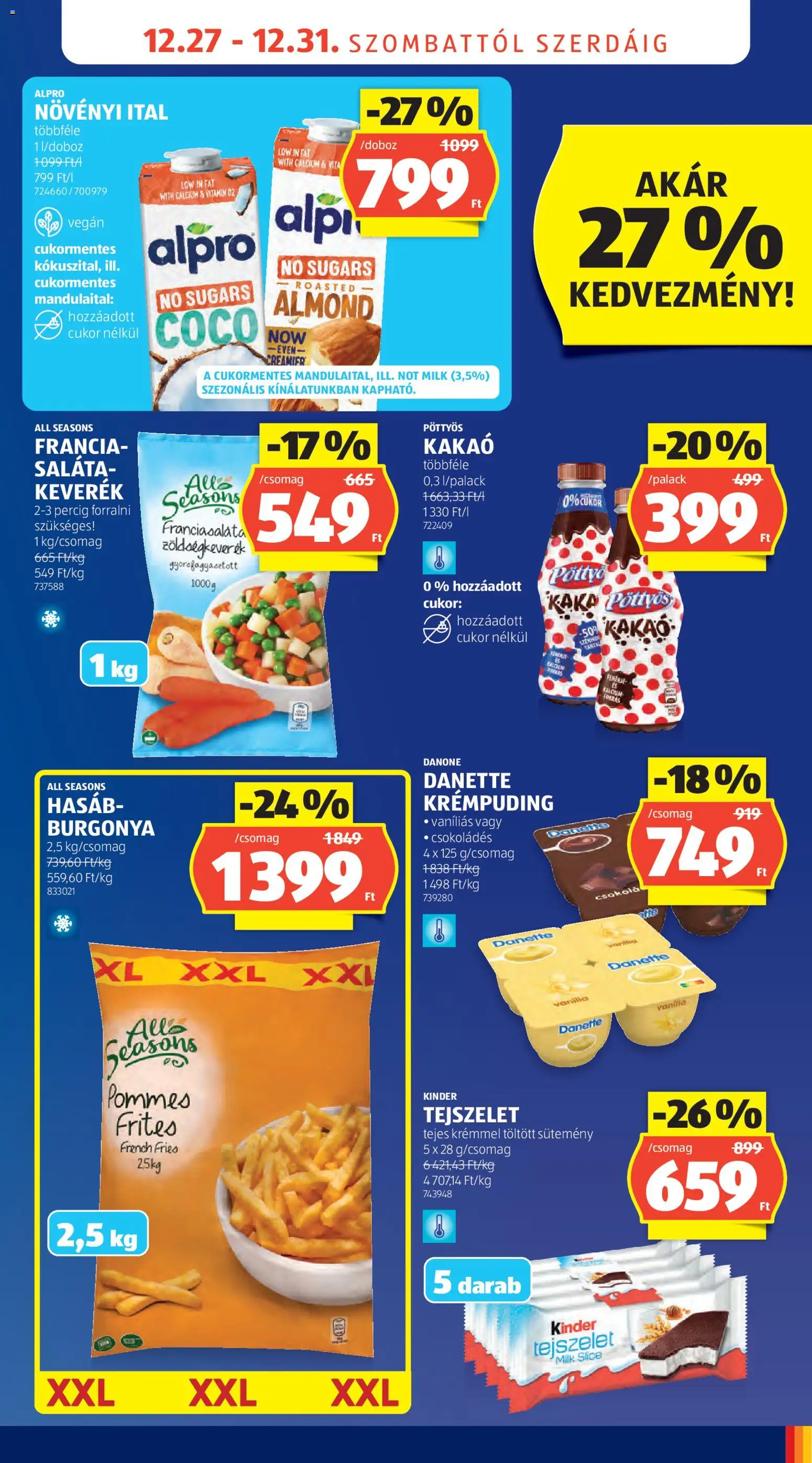 Aldi akciós ujság - amely érvényes a következő dátumtól: 27.12.2025 | Oldal: 23 | Termékek: Vegán, Sütemény, Saláta, Cukor