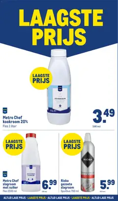 Makro folder - Laagste prijs - Voorbeeld van een folder van Makro, geldig van 01.04.2026 | Pagina: 28 | Producten: Waffelini, Room, Fles, Slagroom