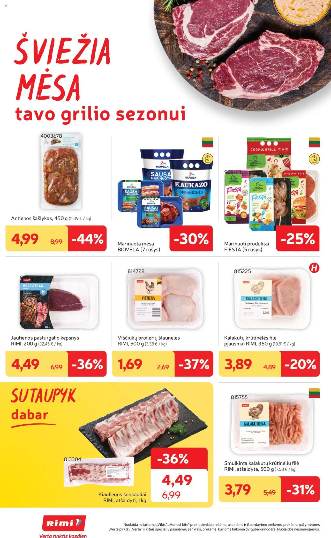 Rimi leidinys│galioja nuo 01.07.2025 | Puslapis: 8 | Prekių: Kiaulienos, Jautienos, Vištiena