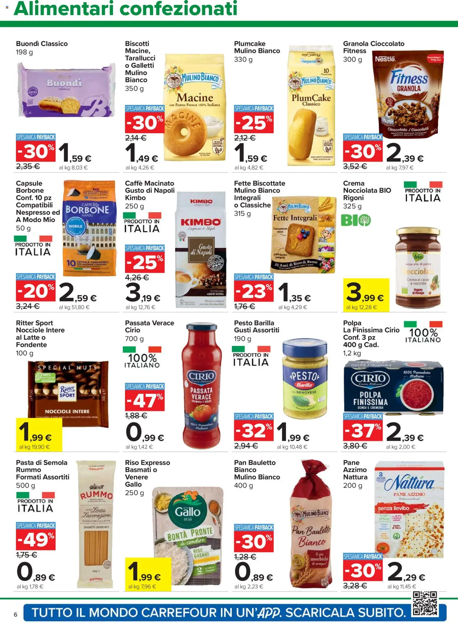 Volantino Carrefour del 23.04.2026 | Pagina: 6 | Prodotti: Pane, Panna, Nocciole, Pesto