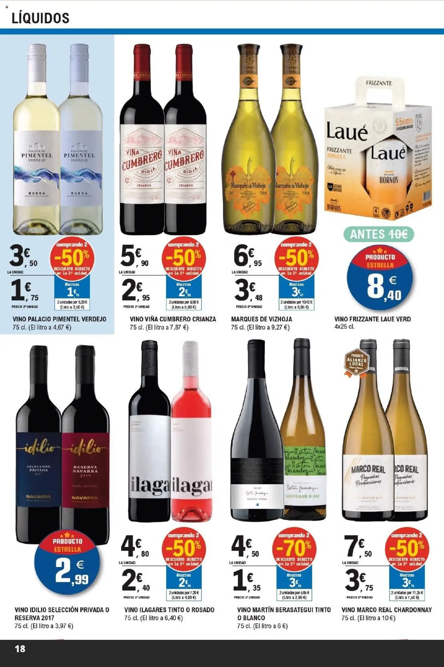 E.Leclerc Productos Estrella │ válido desde el 15.04.2026 | Página: 18 | Productos: Vino, Marco