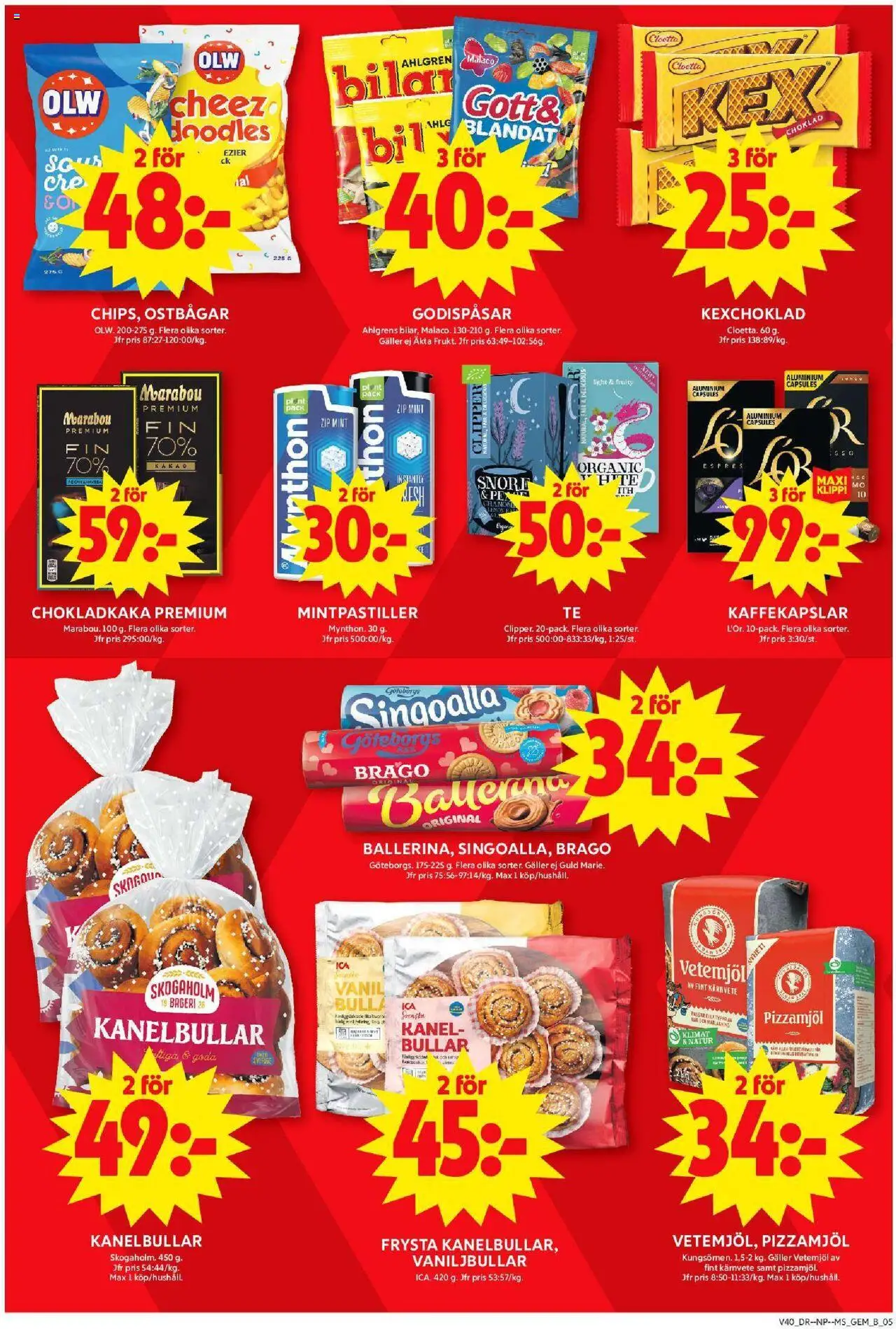 ICA Maxi reklamblad aktuell från 29.09.2025 | Sida: 5 | Produkter: Singoalla, Chokladkaka, Kaffekapslar, Choklad