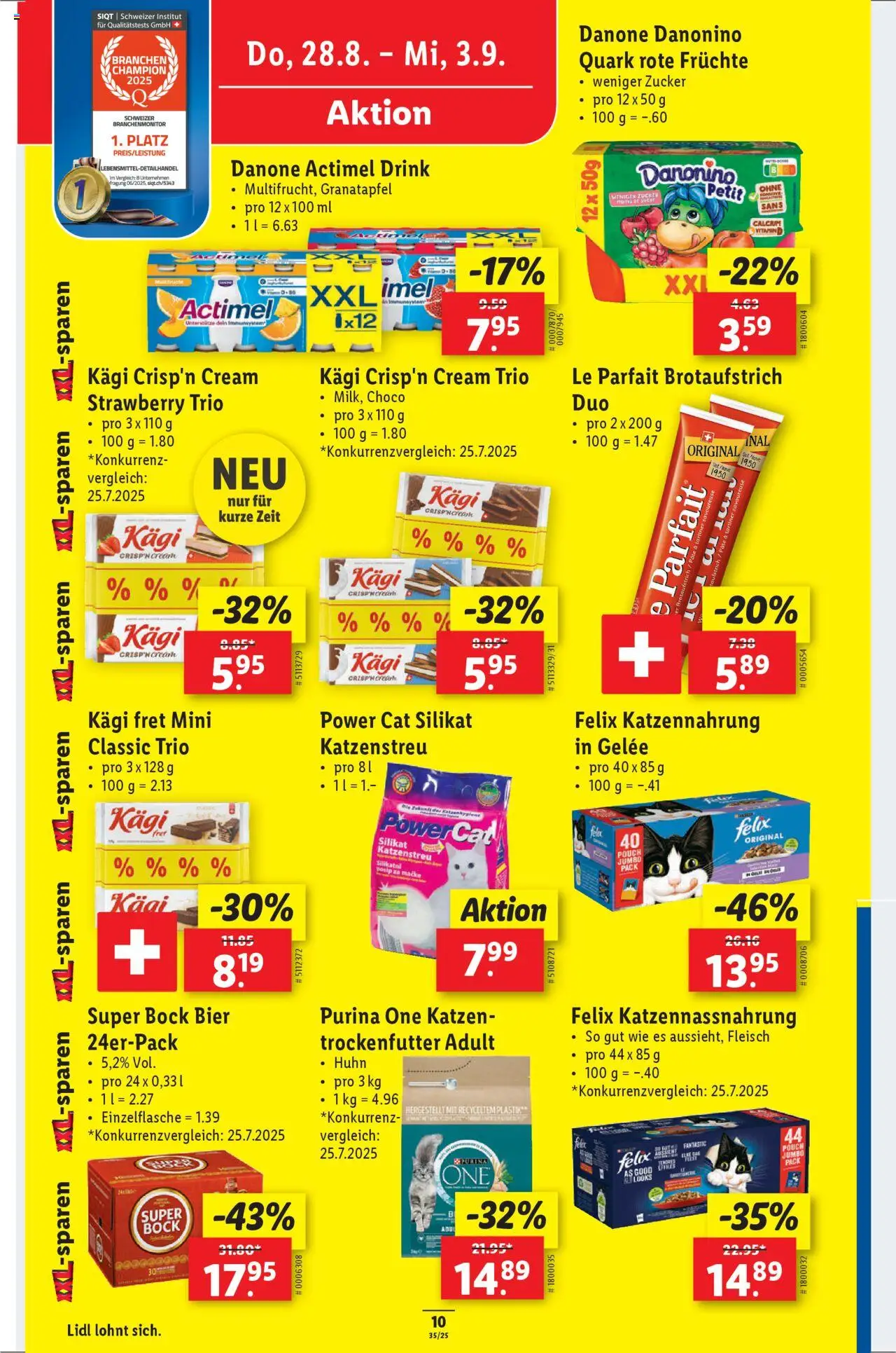 Lidl Aktionen ab 28.08.2025 | Seite: 12 | Produkte: Actimel, Granatapfel, Quark, Früchte