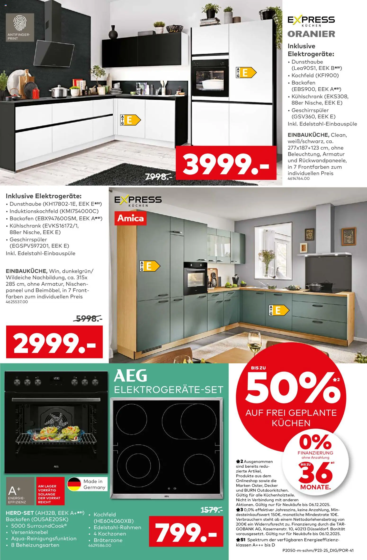 Porta! Prospekt 	 – gültig ab 01.12.2025 | Seite: 13 | Produkte: Kühlschrank, Kochfeld, Armatur, Backofen