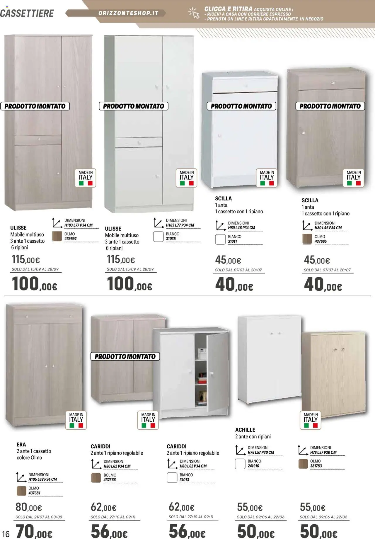 Volantino Orizzonte del 09.05.2025 | Pagina: 16 | Prodotti: Ripiano, Mobile