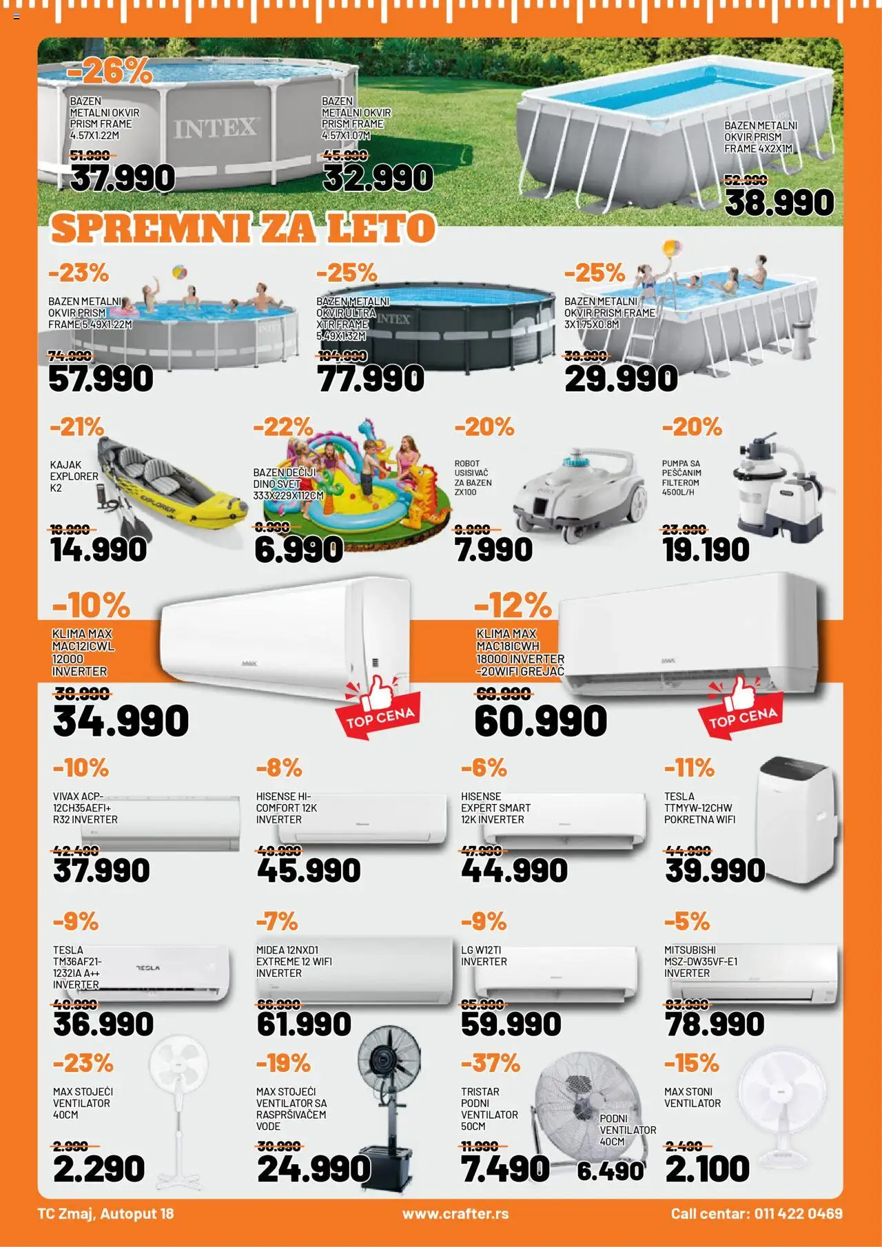 Crafter katalog - važi od 03.06.2025 | Strana: 8 | Proizvode: Usisivač, Ventilator, Robot, Klima