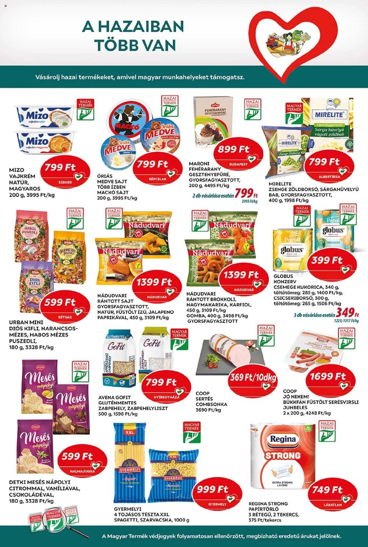 COOP akciós ujság - amely érvényes a következő dátumtól: 13.11.2025 | Oldal: 6 | Termékek: Kifli, Brokkoli, Zöldbab, Combsonka
