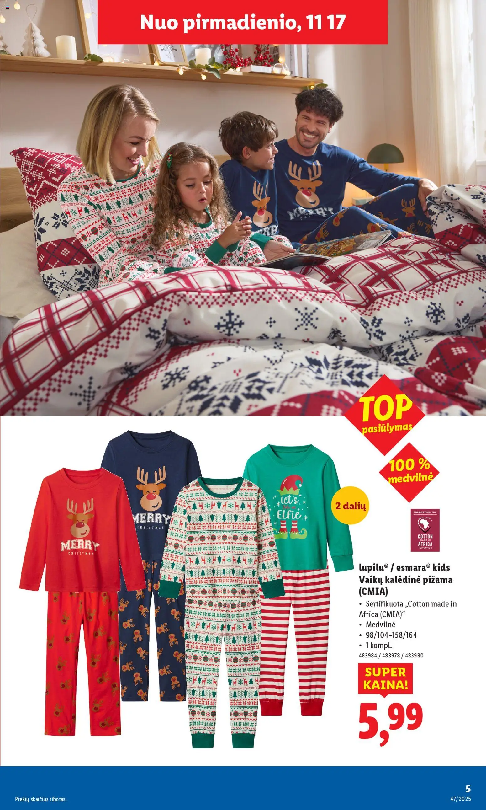 LIDL akcijos nuo 17.11.2025 | Puslapis: 5 | Prekių: Pižama