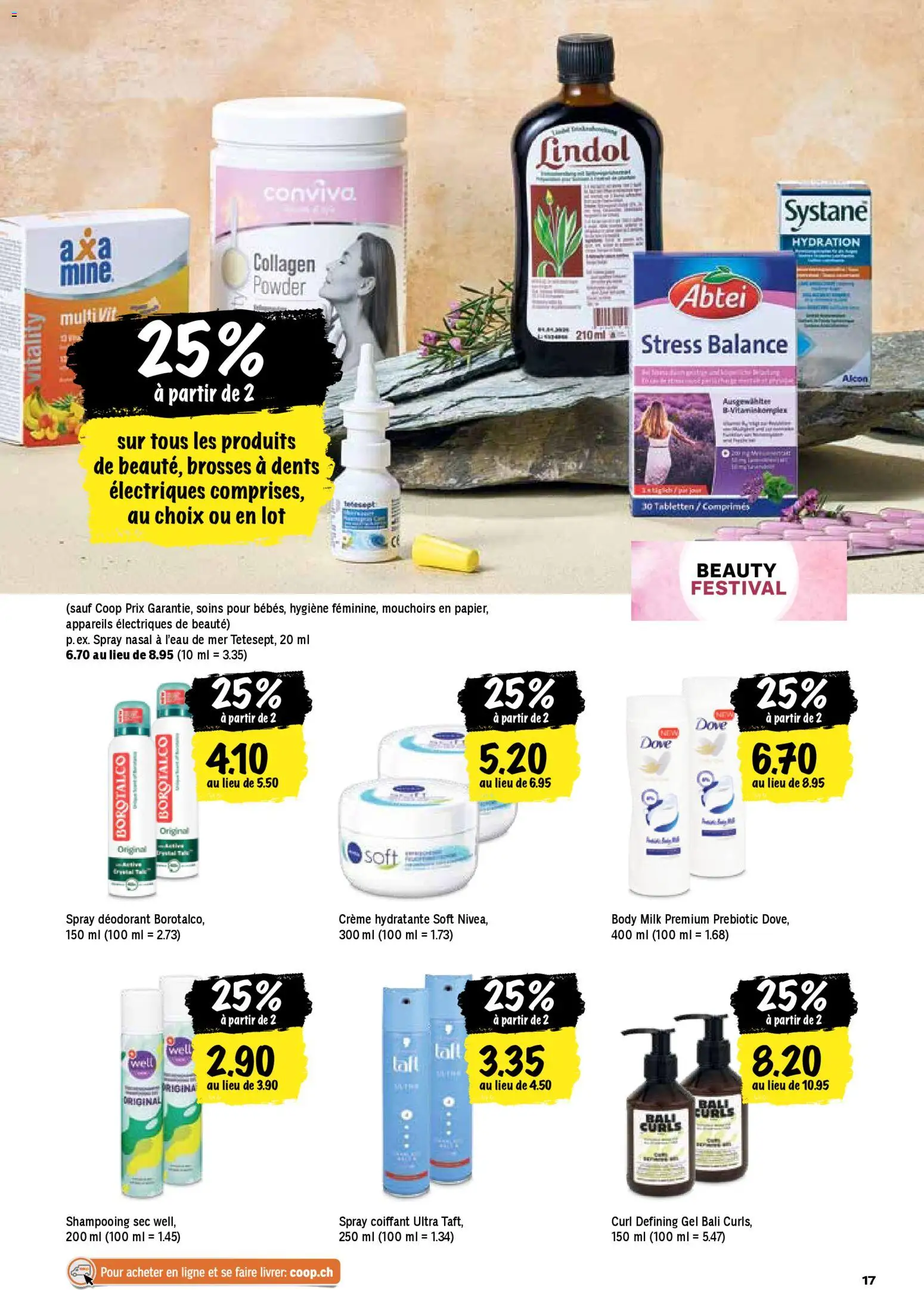 Coop - Les actions de la semaine – gültig ab 12.02.2026 | Seite: 17 | Produkte: Shampoo, Deodorant, Body Milk, Creme