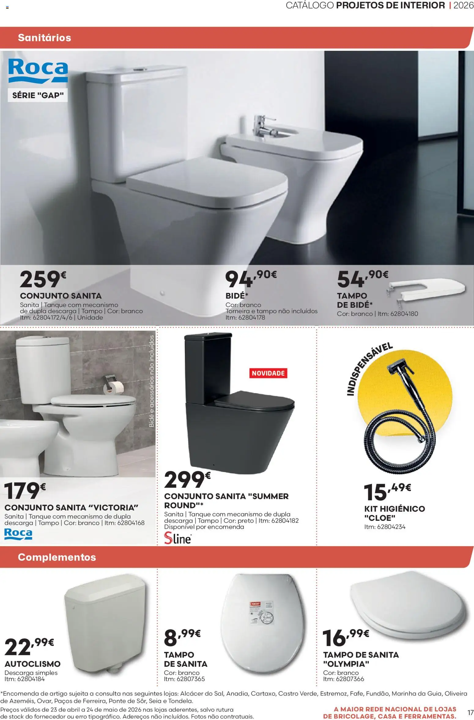 BricoMarché F06 - Folheto Catálogo Projetos de Interior │ válido de 23.04.2026 | Página: 17 | Produtos: Tanque, Torneira