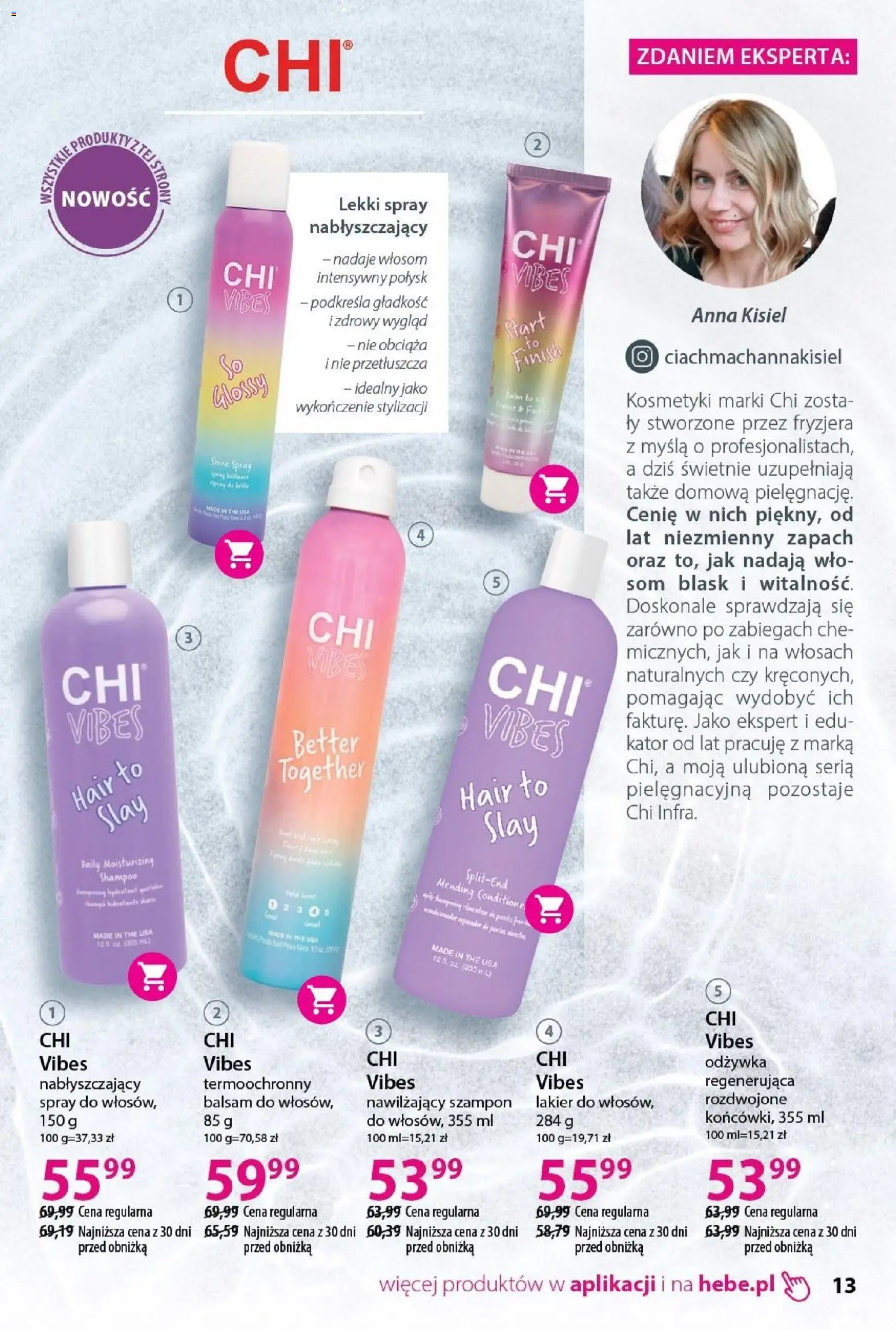 Hebe Gazetka - Katalog od 31.01.2026 | Strona: 13 | Produkty: Kosmetyki, Zapach, Szampon, Finish