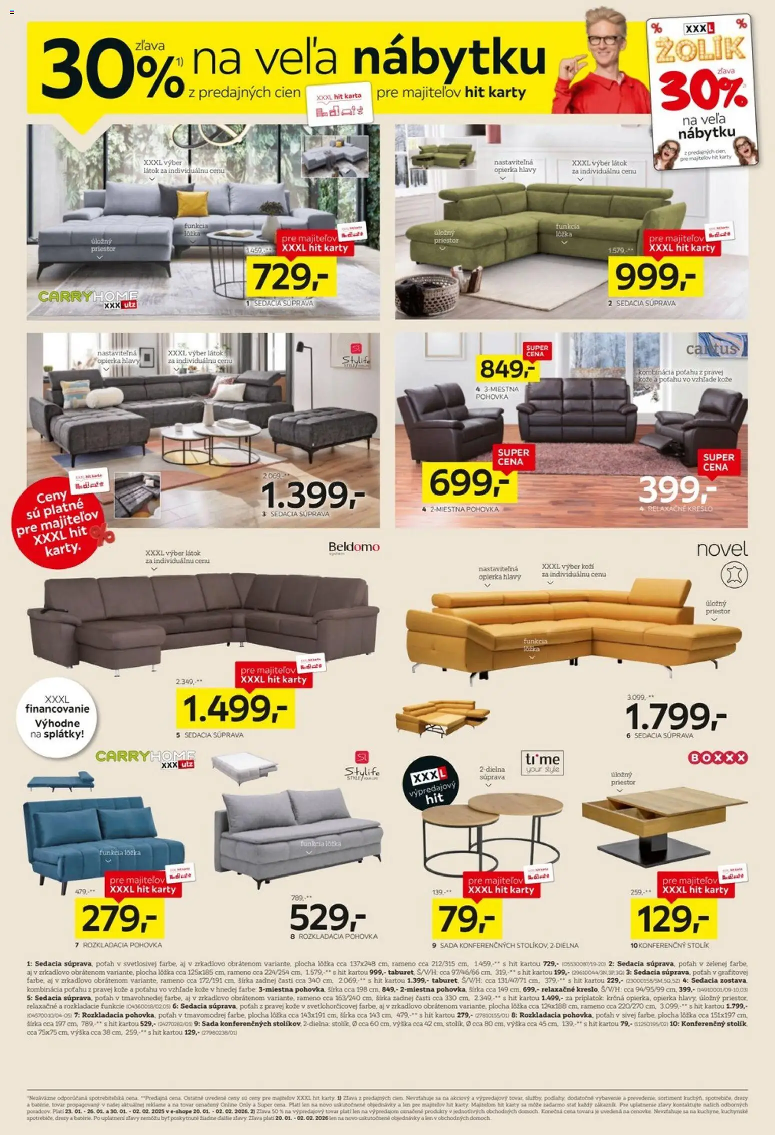 Nové XXXLutz akcie – leták je platný od 19.01.2026 | Strana: 2 | Produkty: Sedacia súprava, Drezy, Rozkladacia pohovka, Pohovka
