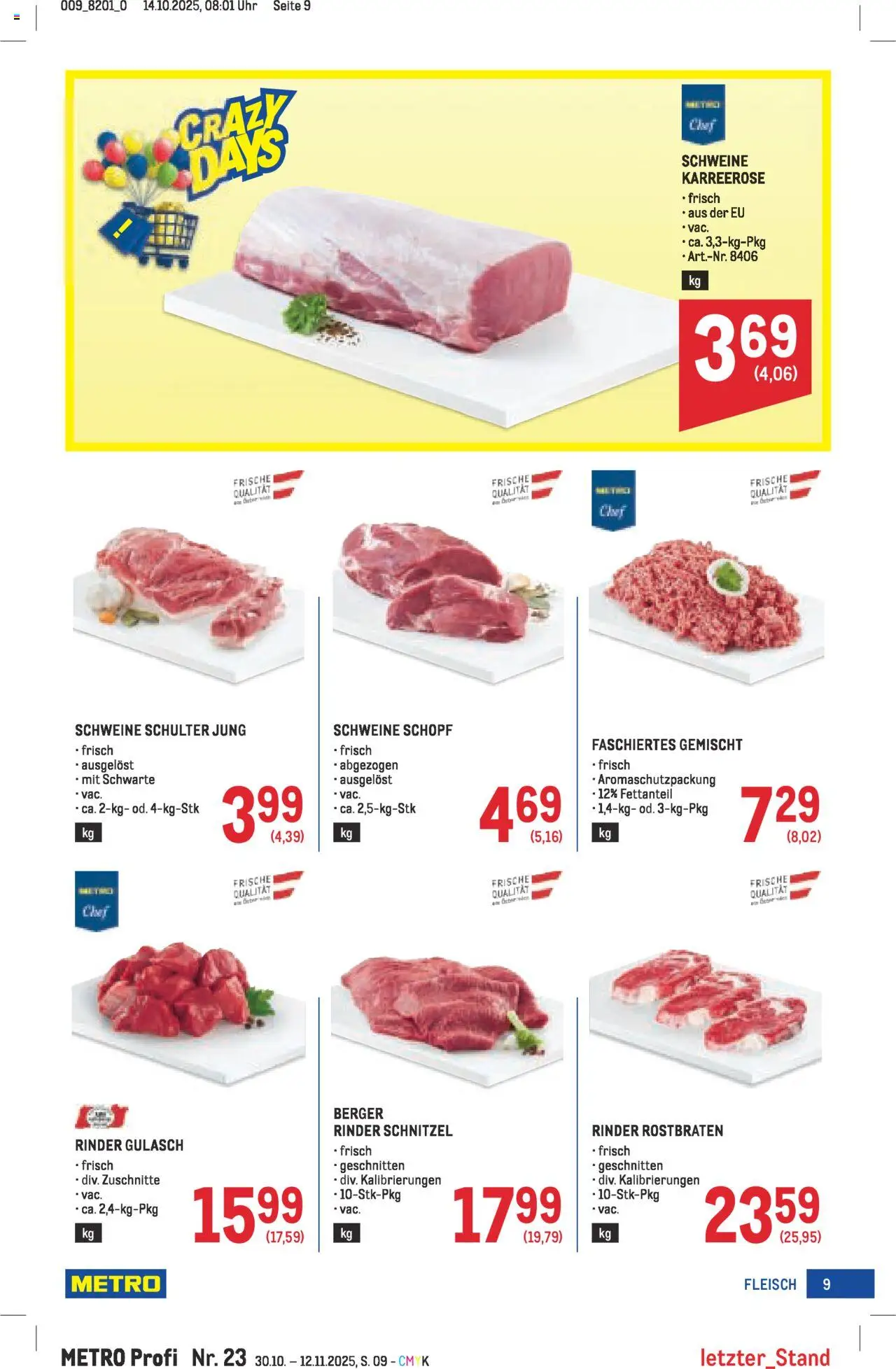 Metro angebote Profi gültig ab 30.10.2025 | Seite: 9 | Produkte: Uhr