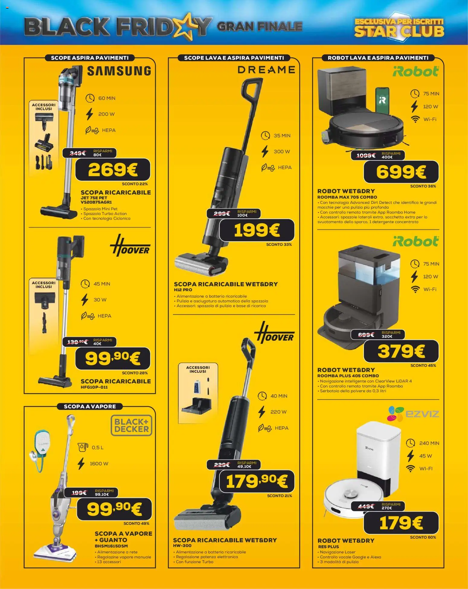 Volantino Euronics del 26.11.2025 | Pagina: 8 | Prodotti: Spazzola, Scopa, Navigazione, Batteria