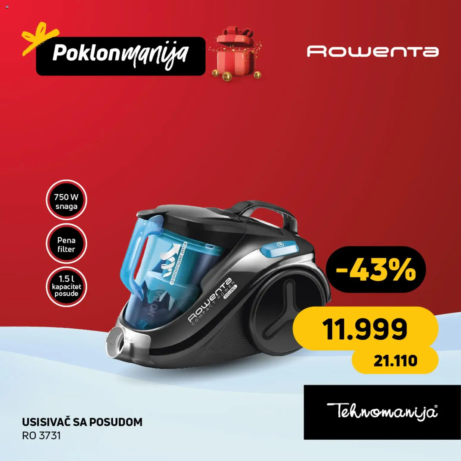 Tehnomanija katalog - važi od 13.12.2025 | Strana: 1 | Proizvode: Usisivač