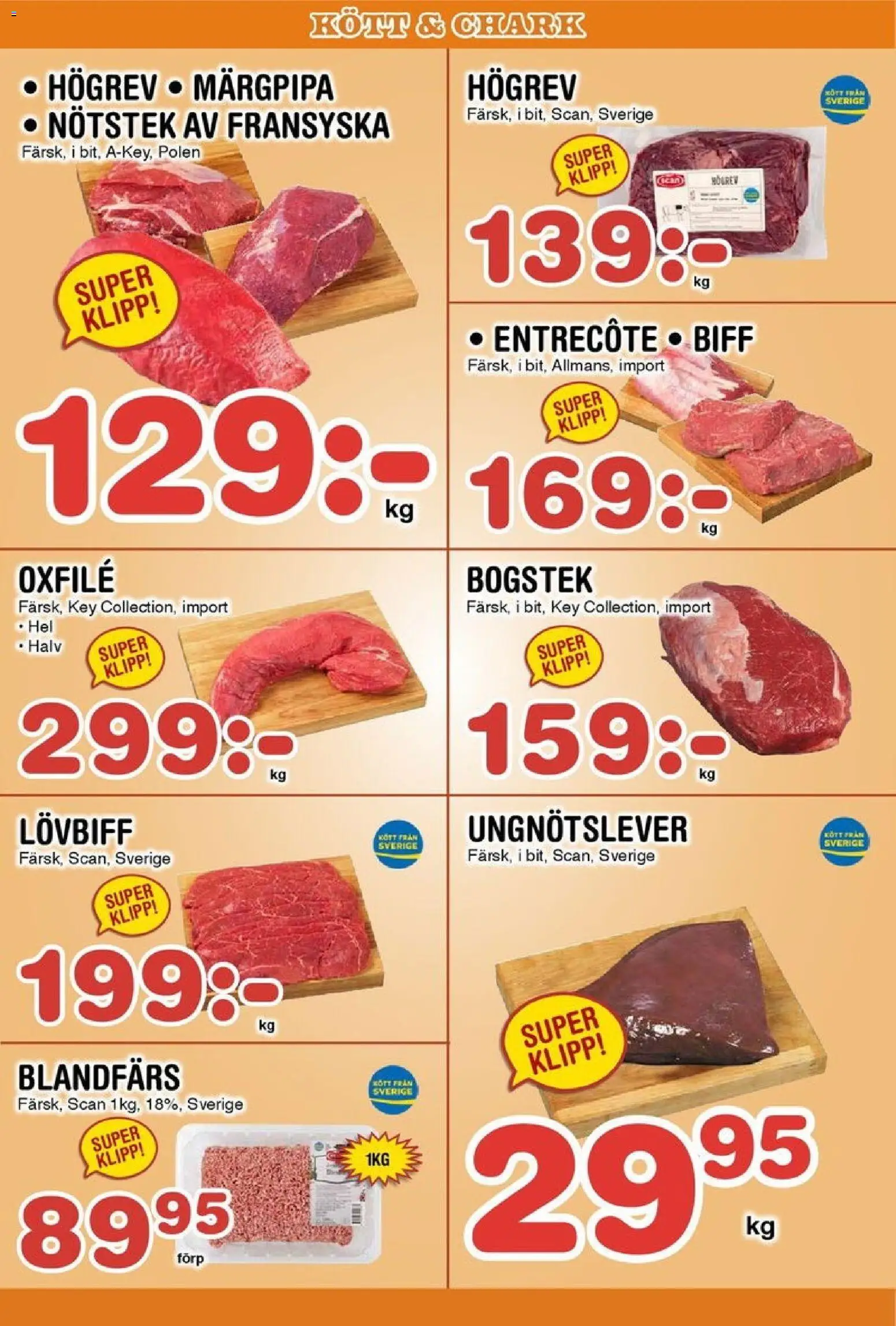 Nya Pulsen reklamblad aktuell från 17.11.2025 | Sida: 3 | Produkter: Lövbiff, Blandfärs, Oxfilé