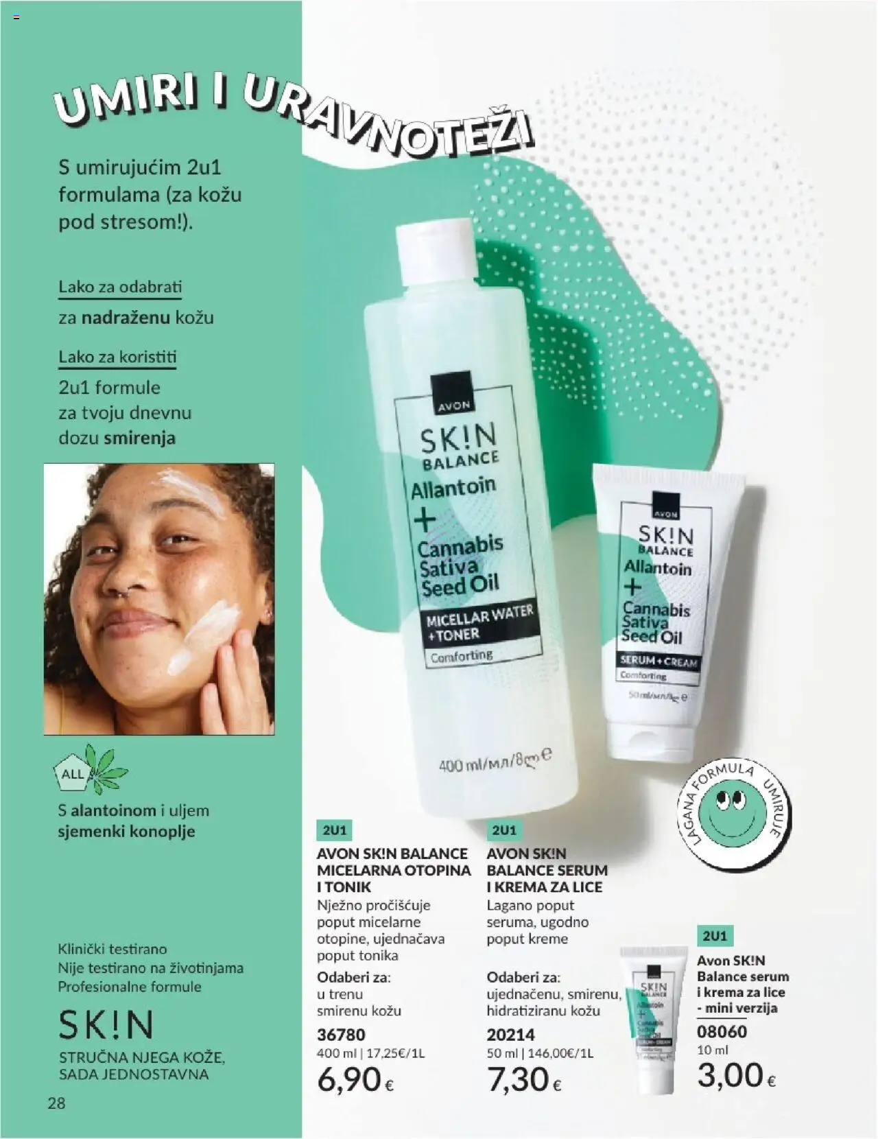 Avon katalog | vrijedi od 01.08.2025 | Stranica: 28 | Proizvodi: Krema za lice, Krema, Toner