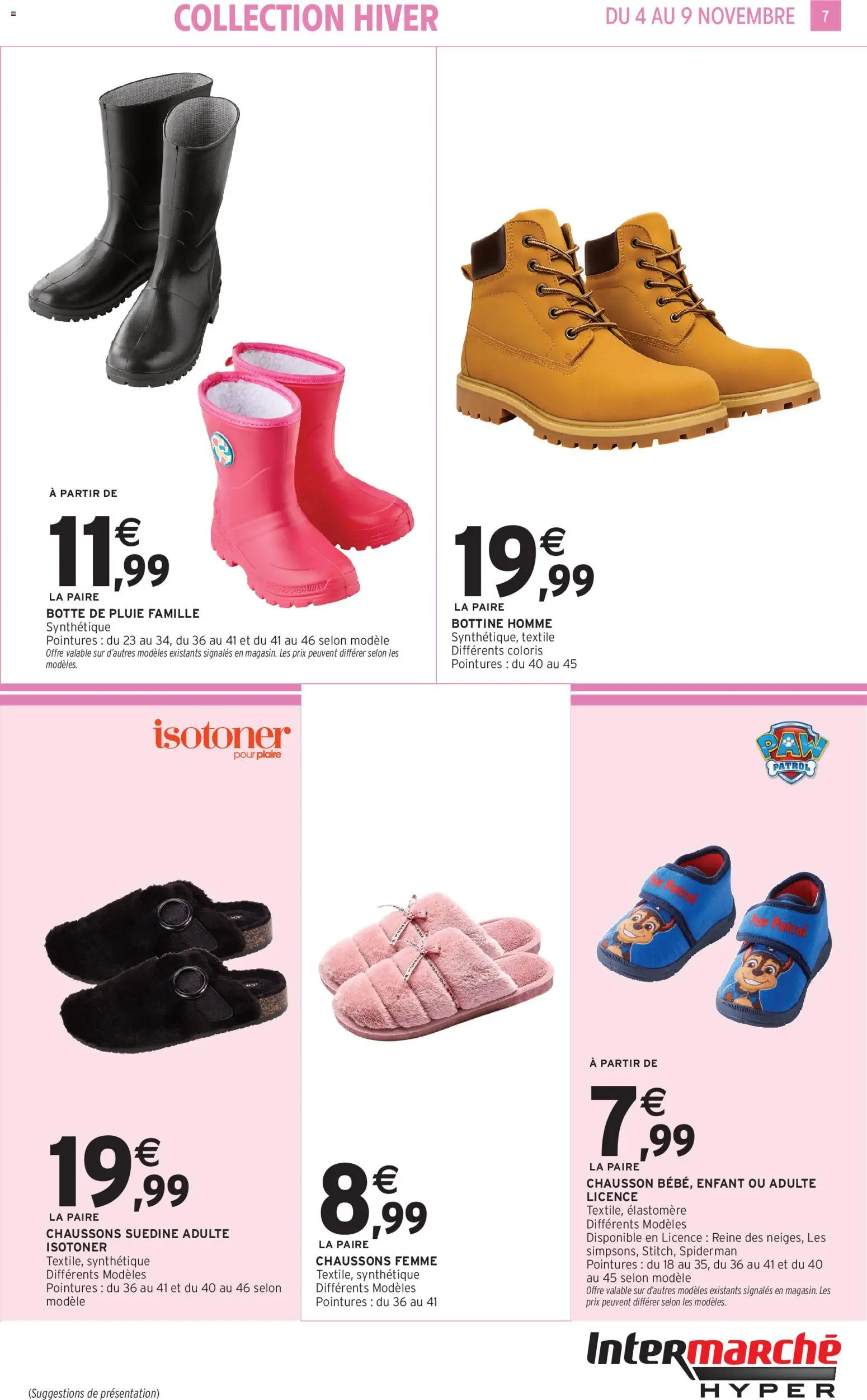 {H1} | Page: 7 | Produits: Chaussons