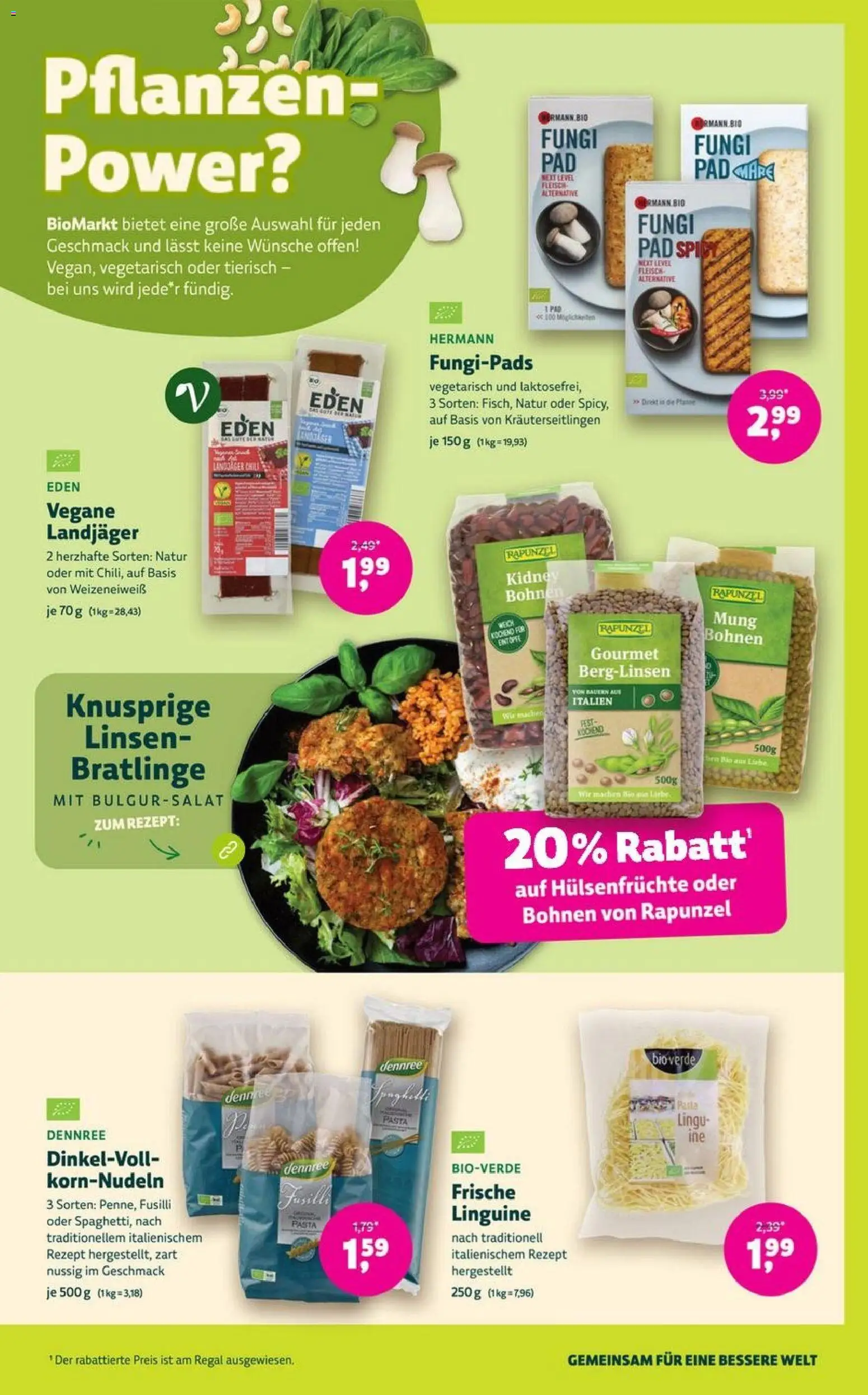 Denns BioMarkt Angebote – gültig ab 22.10.2025 | Seite: 9 | Produkte: Regal, Chili, Pasta, Fleisch