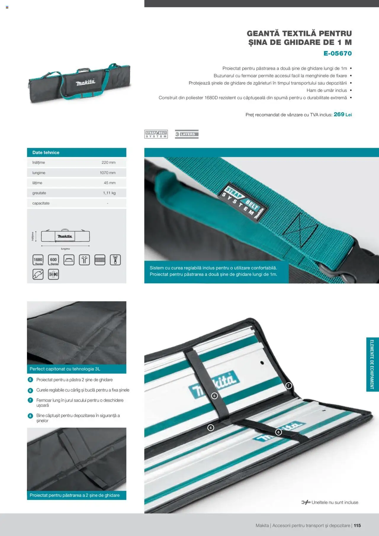 Makita catalog - Accesorii pentru transport si depozitare   – valabil de la 06.09.2021 | Pagină: 115