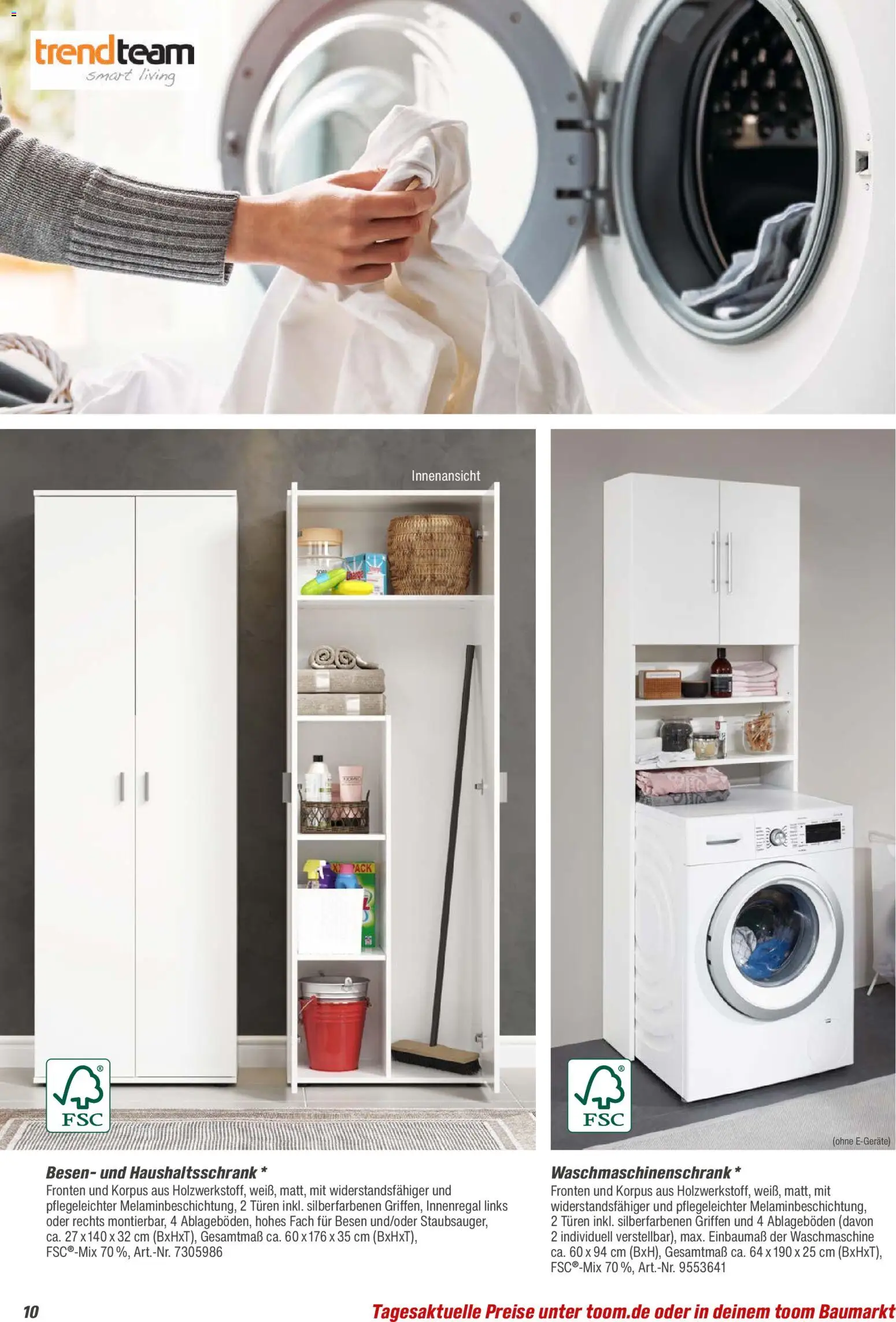 Toom Baumarkt  Wohnen & Haushalt 2026 – gültig ab 01.01.2026 | Seite: 10 | Produkte: Waschmaschine