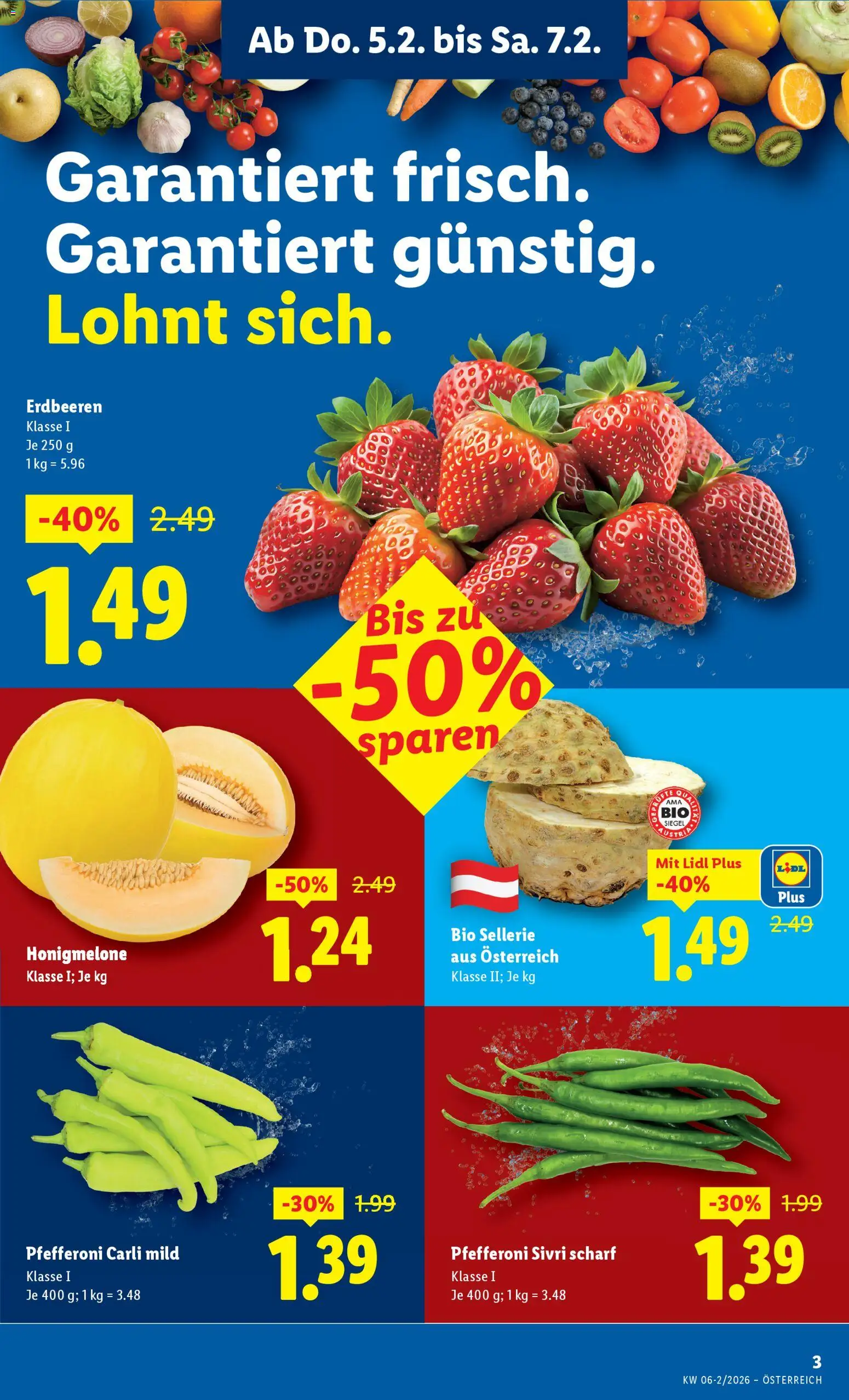 Lidl Flugblatt - Oberpullendorf, Güssing, Oberwart gültig ab 05.02.2026 | Seite: 5 | Produkte: Erdbeeren