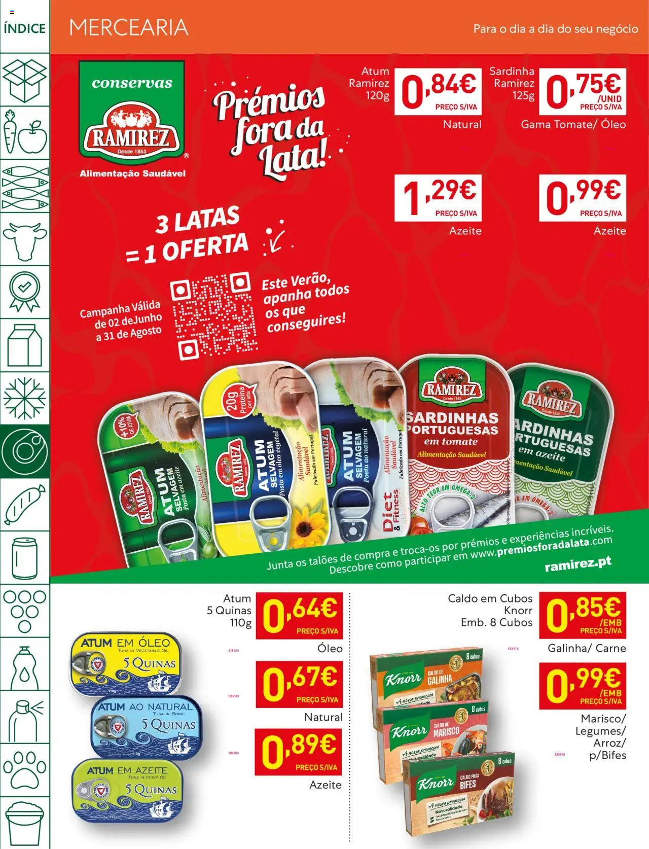 Recheio folheto │ válido de 12.08.2025 | Página: 28 | Produtos: Azeite, Knorr, Tomate, Proteina