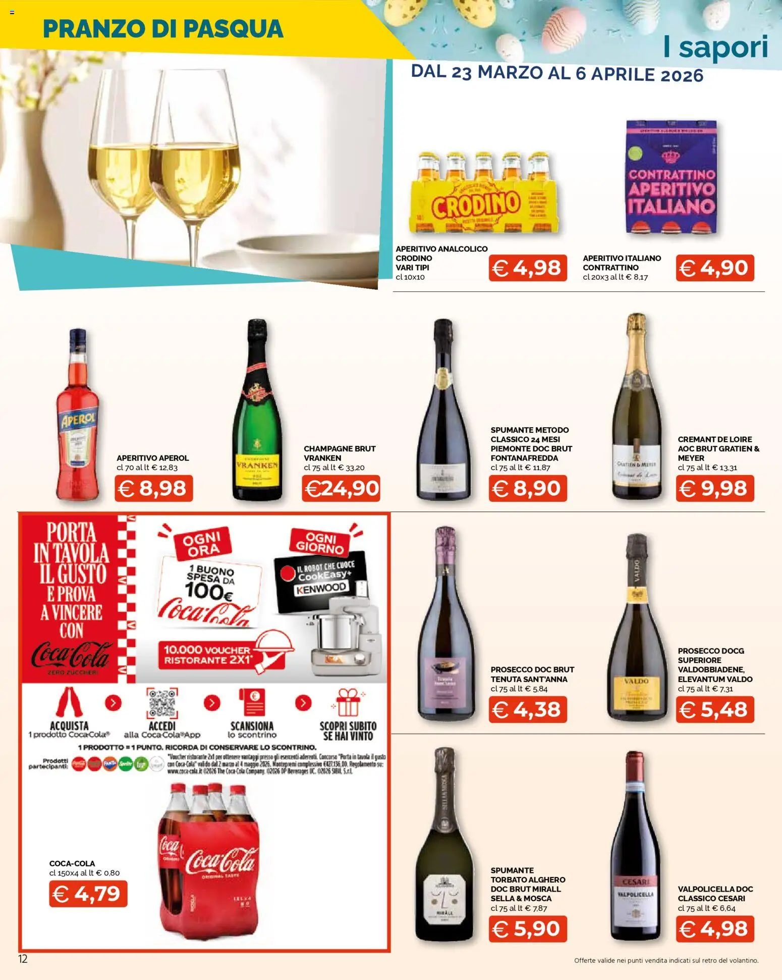 Volantino Mercatò del 23.03.2026 | Pagina: 12 | Prodotti: The, Champagne, Coca Cola, Aperitivo