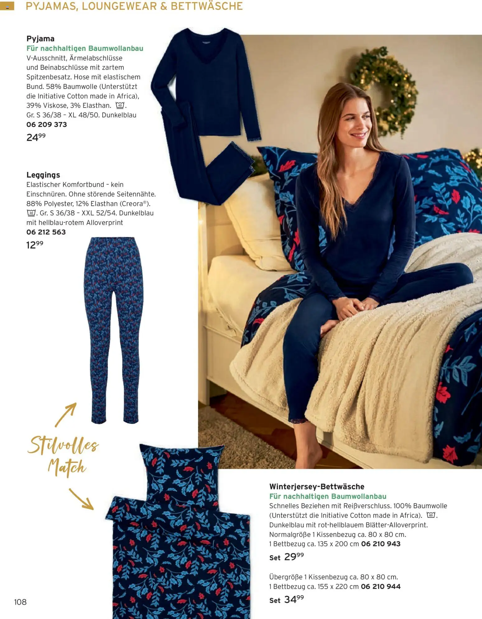 Tchibo Katalog Advent 2025 – gültig ab 14.11.2025 | Seite: 108 | Produkte: Bettwäsche, Hose, Pyjama, Leggings