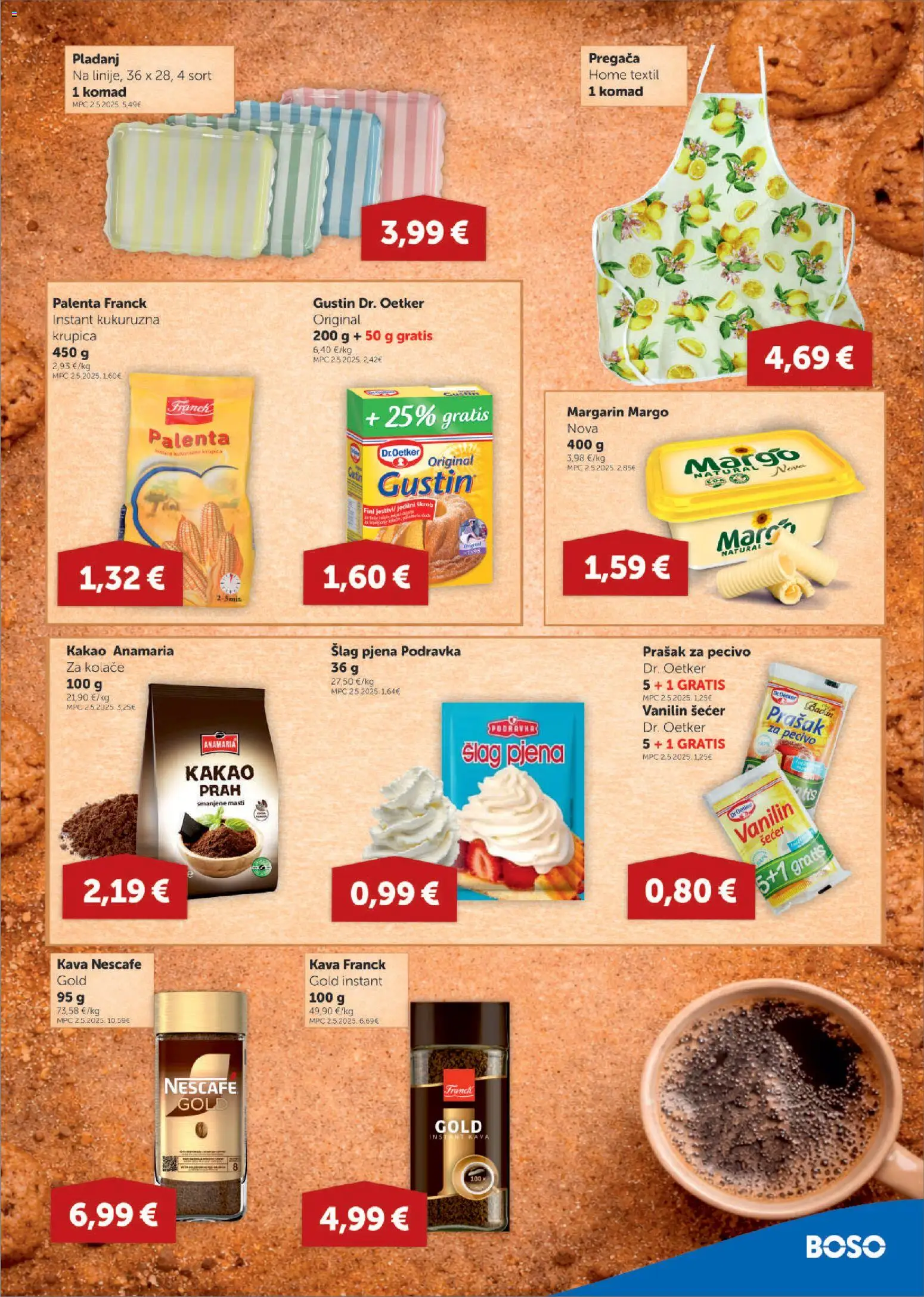 Boso katalog | vrijedi od 12.03.2026 | Stranica: 7 | Proizvodi: Kava, Margarin, Palenta, Šećer