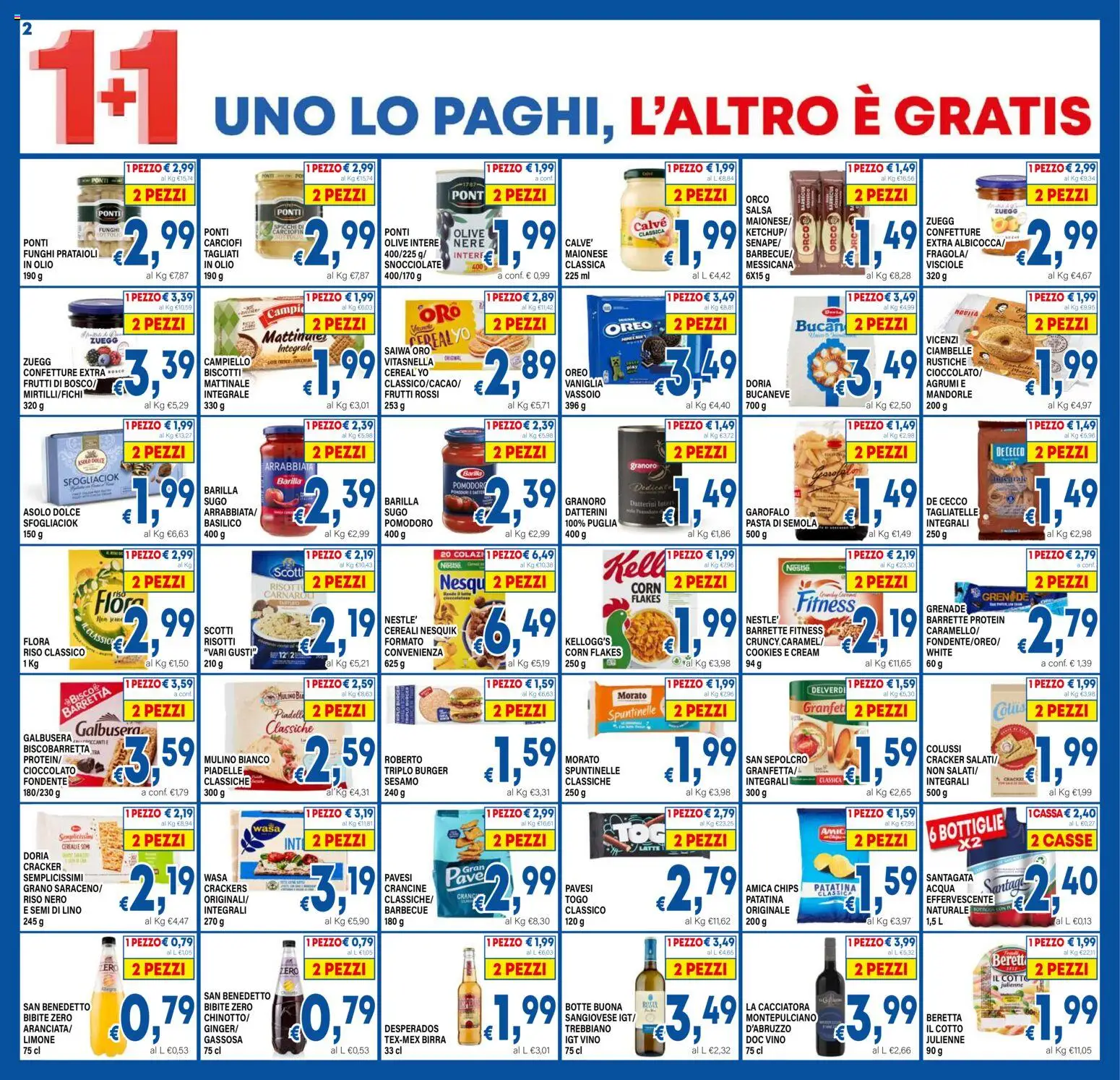 Volantino DEM del 13.02.2026 | Pagina: 2 | Prodotti: Cereali, Salsa, Olio, Crackers