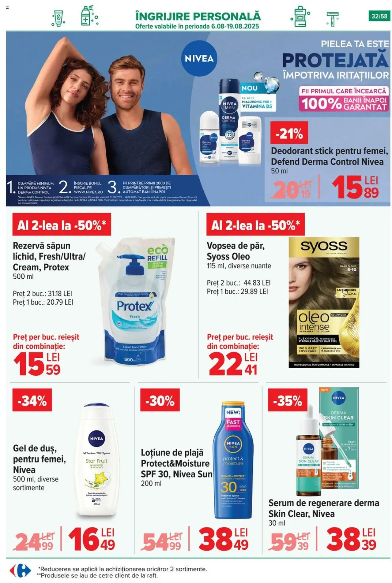 Catalog Carrefour – valabil de la 06.08.2025 | Pagină: 33 | Produse: Serum, Vopsea, Săpun, Deodorant