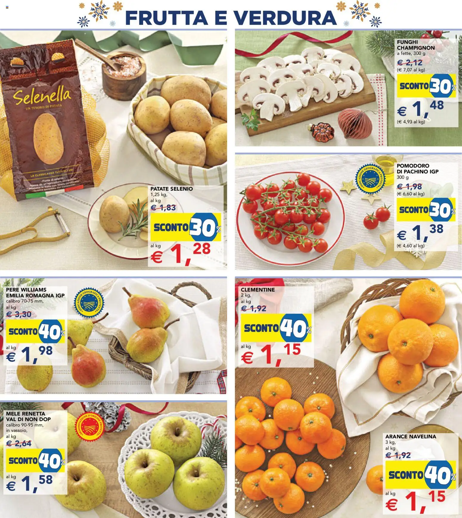 Volantino Esselunga S del 11.12.2025 | Pagina: 6 | Prodotti: Mele, Arance, Patate, Funghi