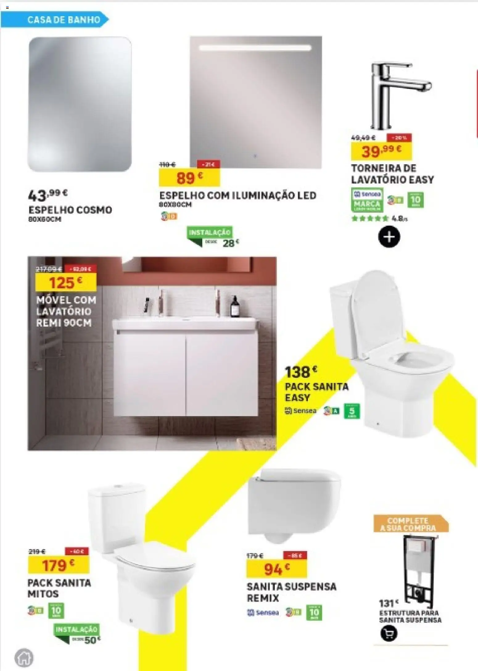 Leroy Merlin Madeira │ válido de 11.12.2025 | Página: 10 | Produtos: Torneira, Casa de banho, Banho, Espelho