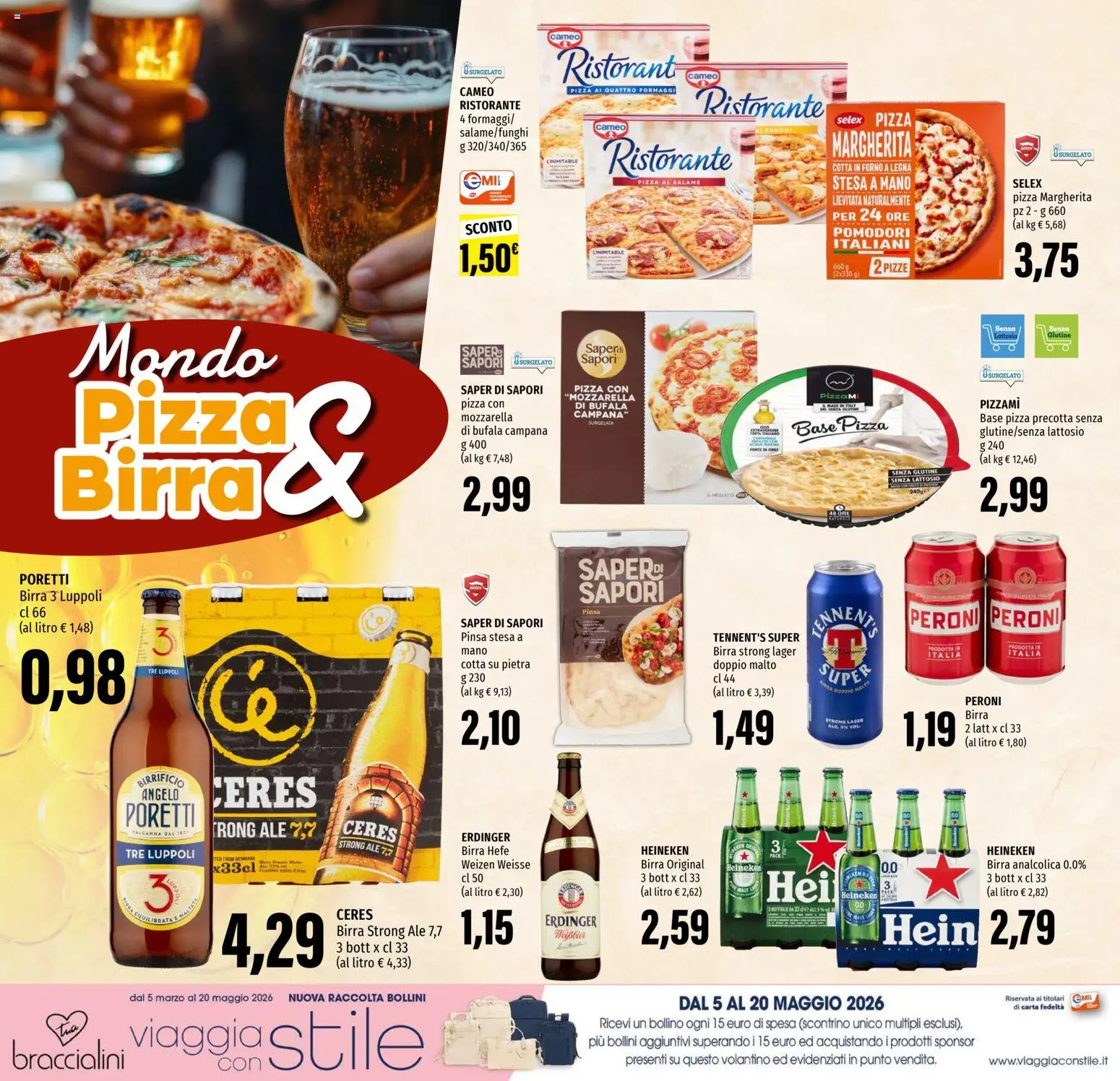 Volantino EMI del 16.03.2026 | Pagina: 12 | Prodotti: Salame, Pizza, Mozzarella, Heineken
