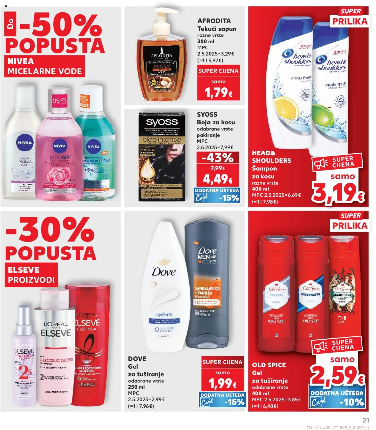 Kaufland katalog | vrijedi od 08.04.2026 | Stranica: 21 | Proizvodi: Sapun, Nivea, Dove, Old Spice