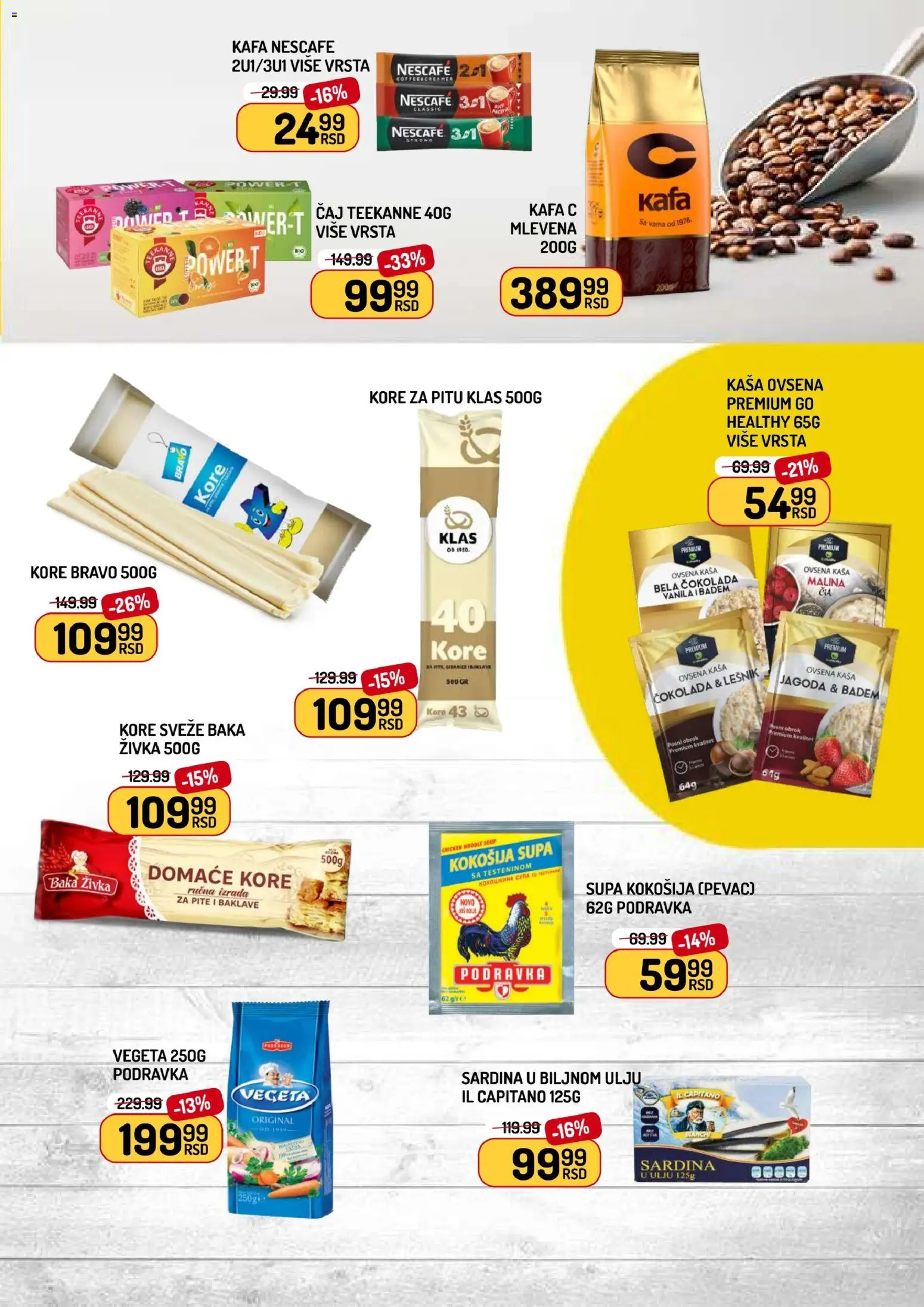Aman katalog - važi od 09.01.2026 | Strana: 7 | Proizvode: Ovsena kaša, Malina, Kafa, Nescafé