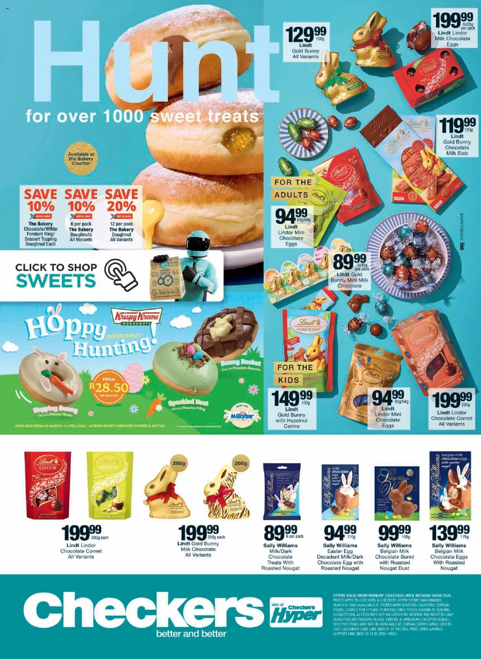 New Checkers catalogue – valid from 23.03.2026 | Page: 12 | Products: Sweets, Basket, Milk, Seafood