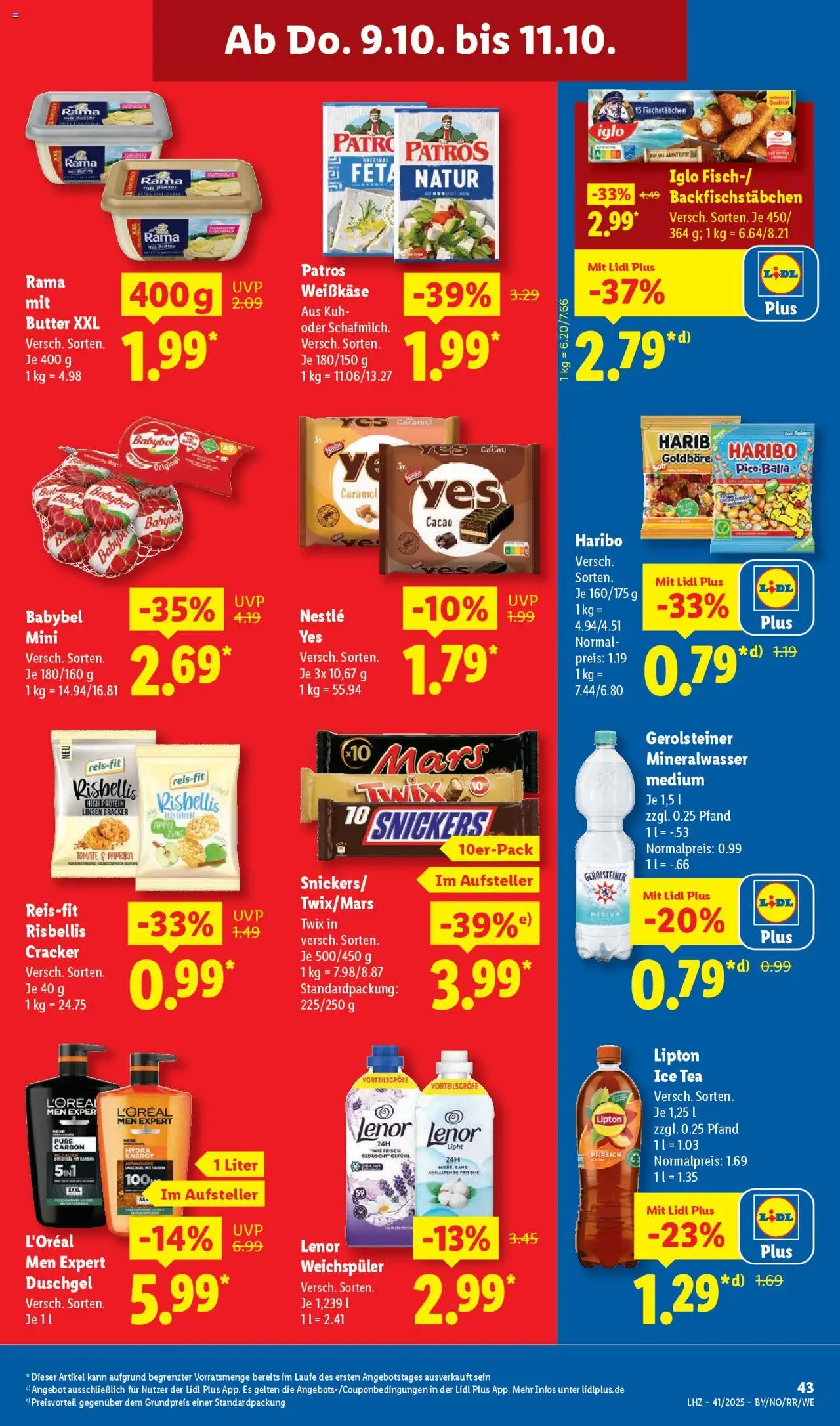 Lidl Prospekt Hilders – gültig ab 06.10.2025 | Seite: 59 | Produkte: Mars, Duschgel, Fischstabchen, Babybel