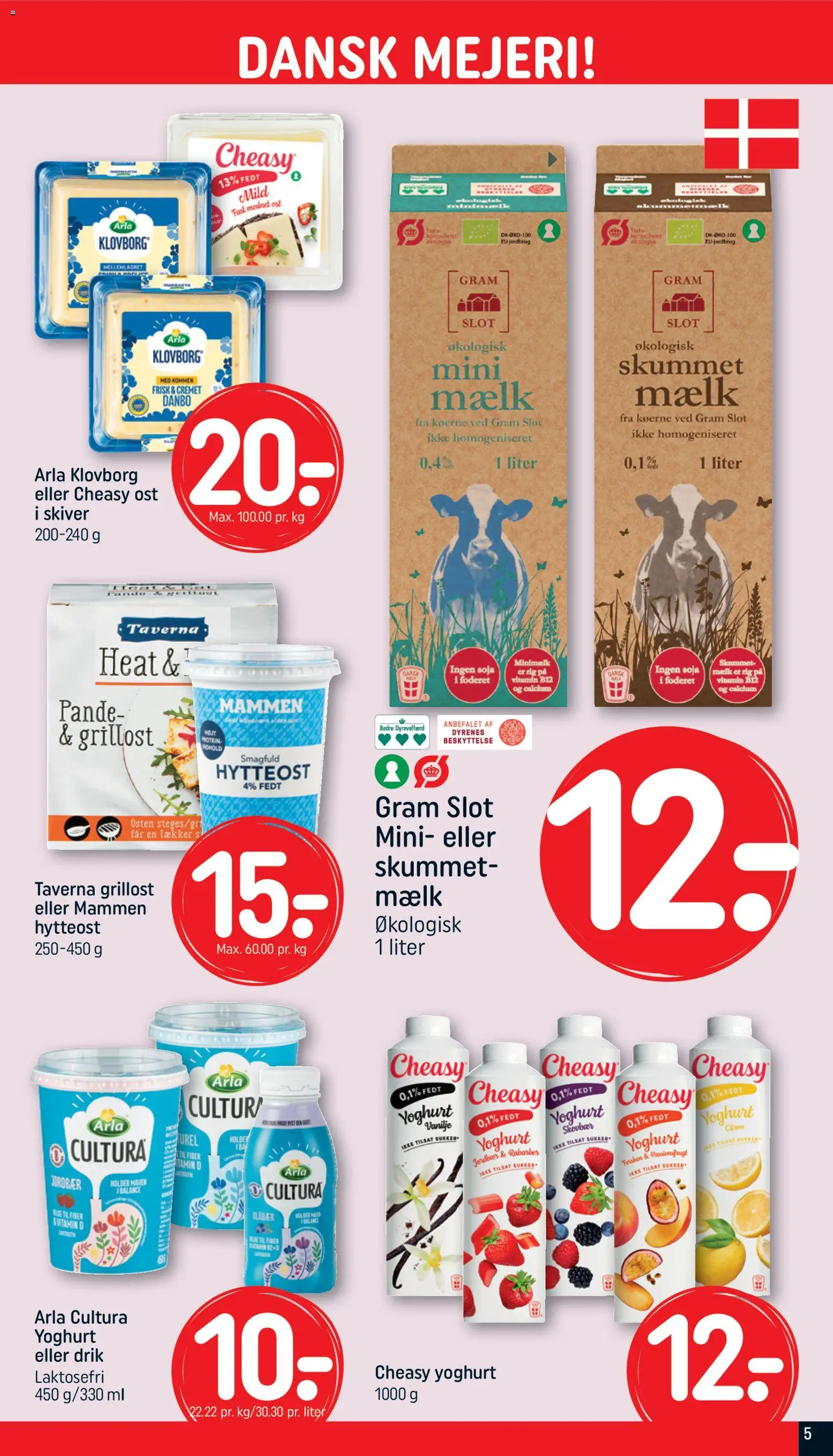 Rema 1000 tilbudsavis – gyldig fra 19.04.2026 | Side: 5 | Produkter: Blåbær, Mælk, Ost, Vanilje
