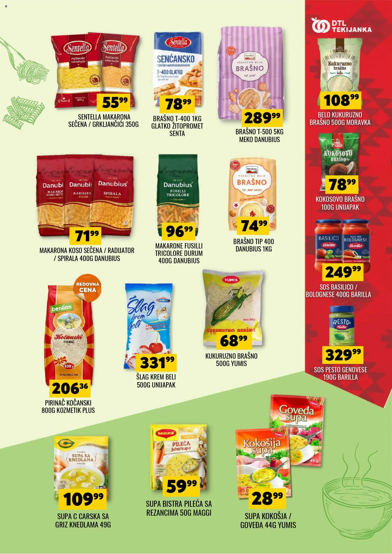 Tekijanka katalog - važi od 02.01.2026 | Strana: 7 | Proizvode: Šlag, Brašno, Sos, Kokosovo brašno