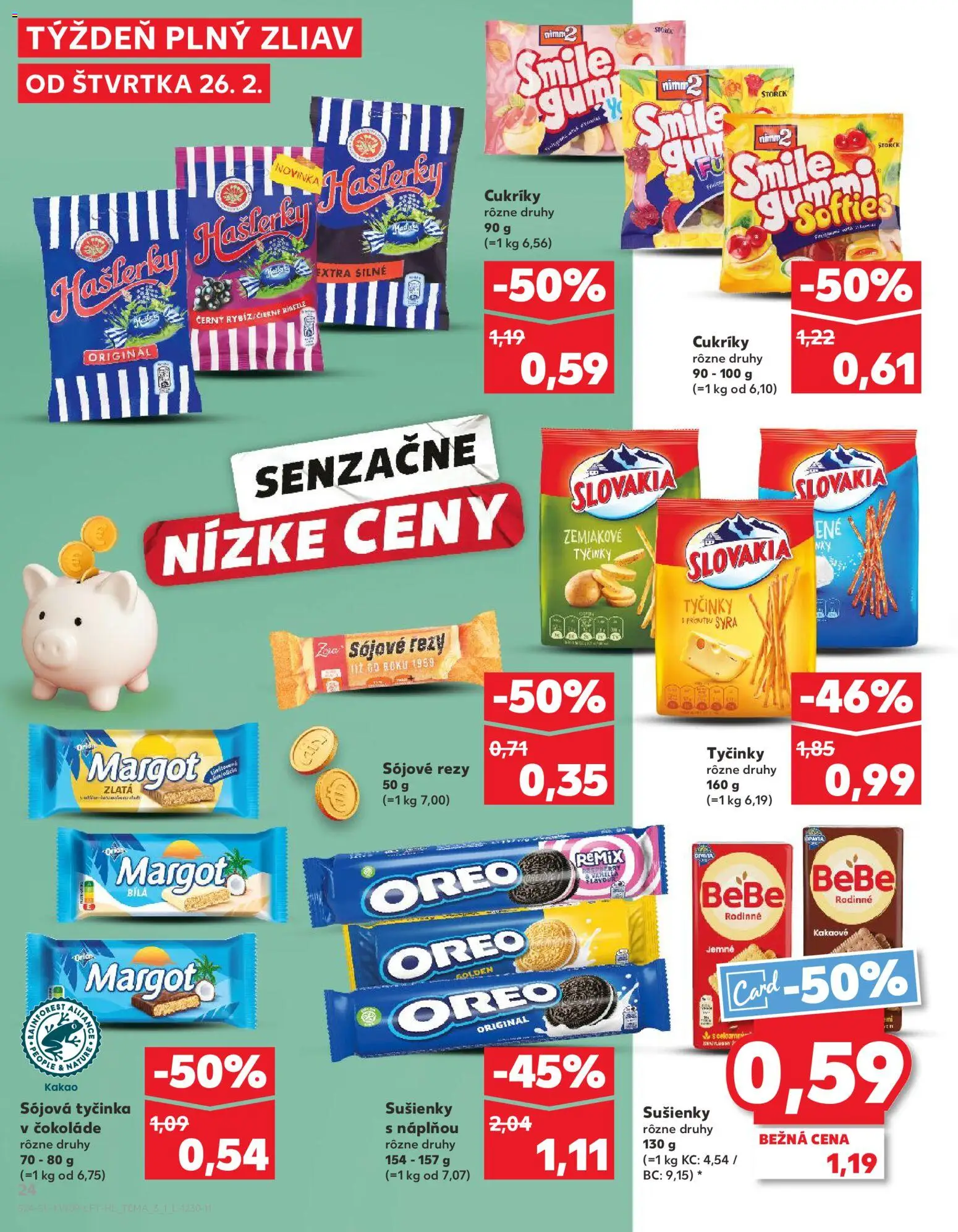 Nové Kaufland akcie – leták je platný od 26.02.2026 | Strana: 24 | Produkty: Cukríky, Kakao