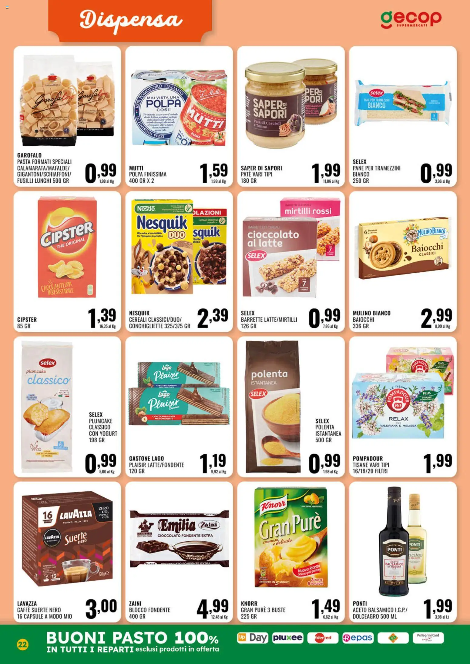 Volantino GECOP del 01.12.2025 | Pagina: 22 | Prodotti: Yogurt, Pasta, Mutti, Lavazza