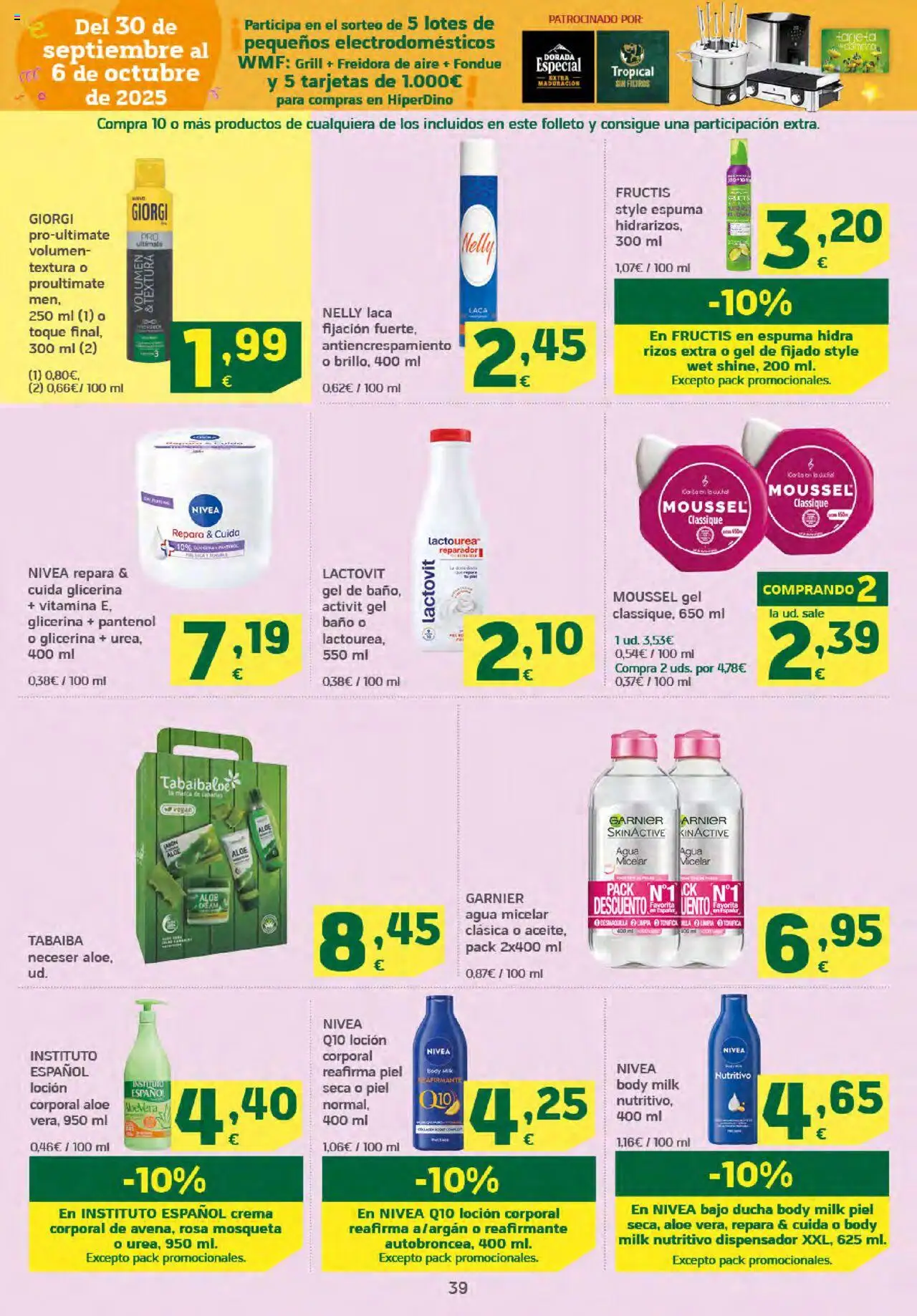 HiperDino folleto │ válido desde el 25.09.2025 | Página: 39 | Productos: Crema, Freidora, Baño, Neceser