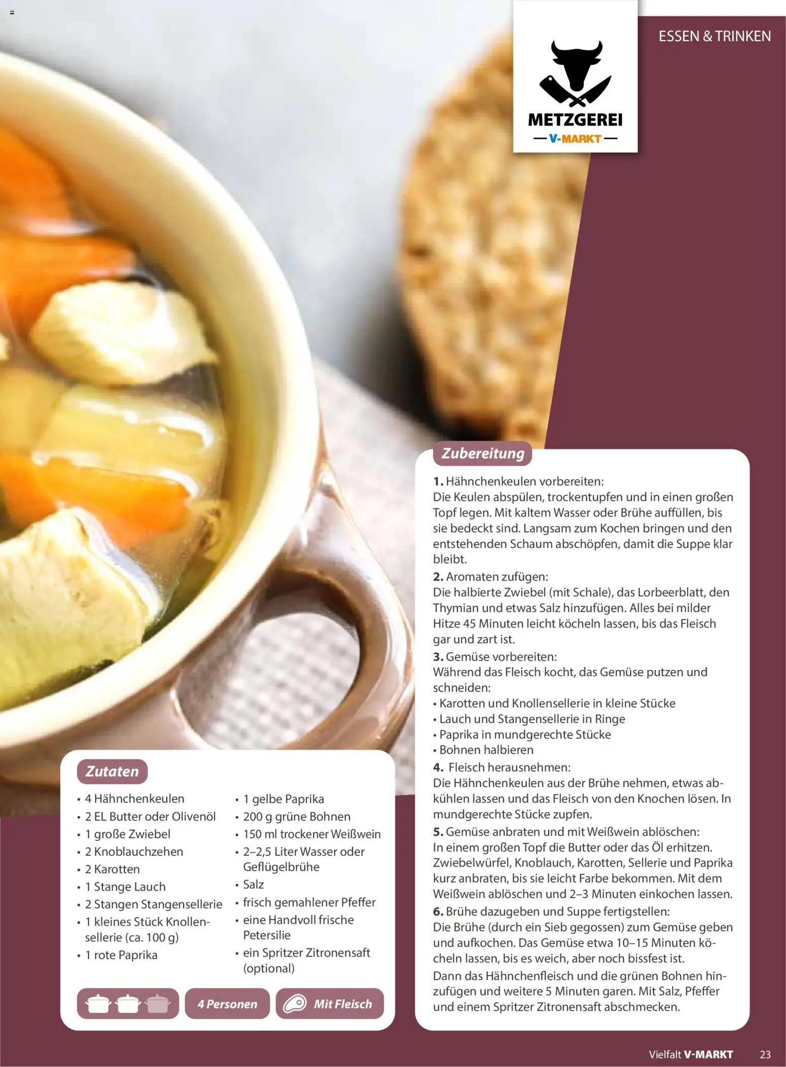 V-Markt - Vielfalt Januar / Februar – gültig ab 02.01.2026 | Seite: 23 | Produkte: Öl, Wasser, Pfeffer, Fleisch